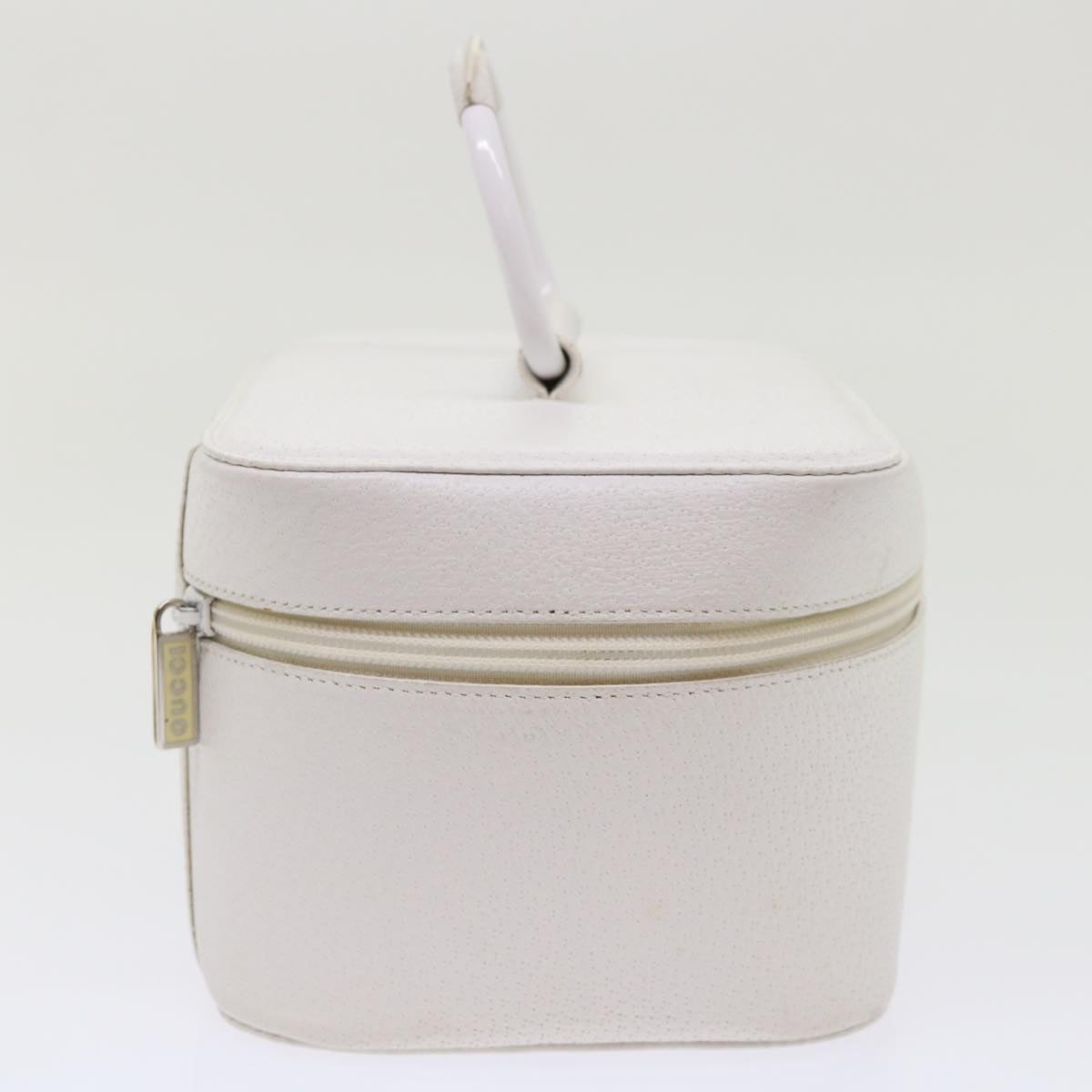 GUCCI Vanity Cosmetic Pouch Leather White 03917050710 bs6557