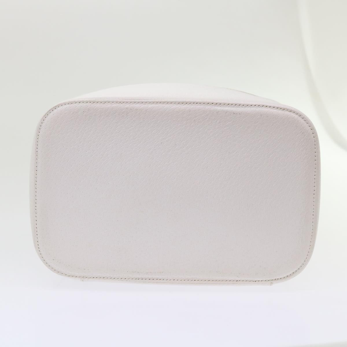 GUCCI Vanity Cosmetic Pouch Leather White 03917050710 bs6557