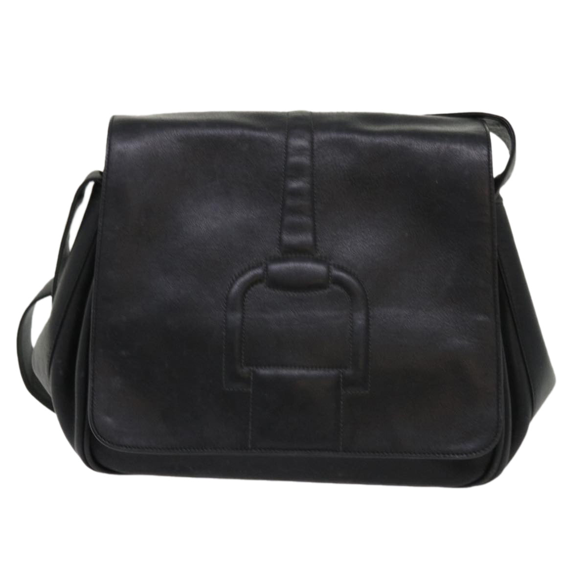 GUCCI Shoulder Bag Leather Black bs6638