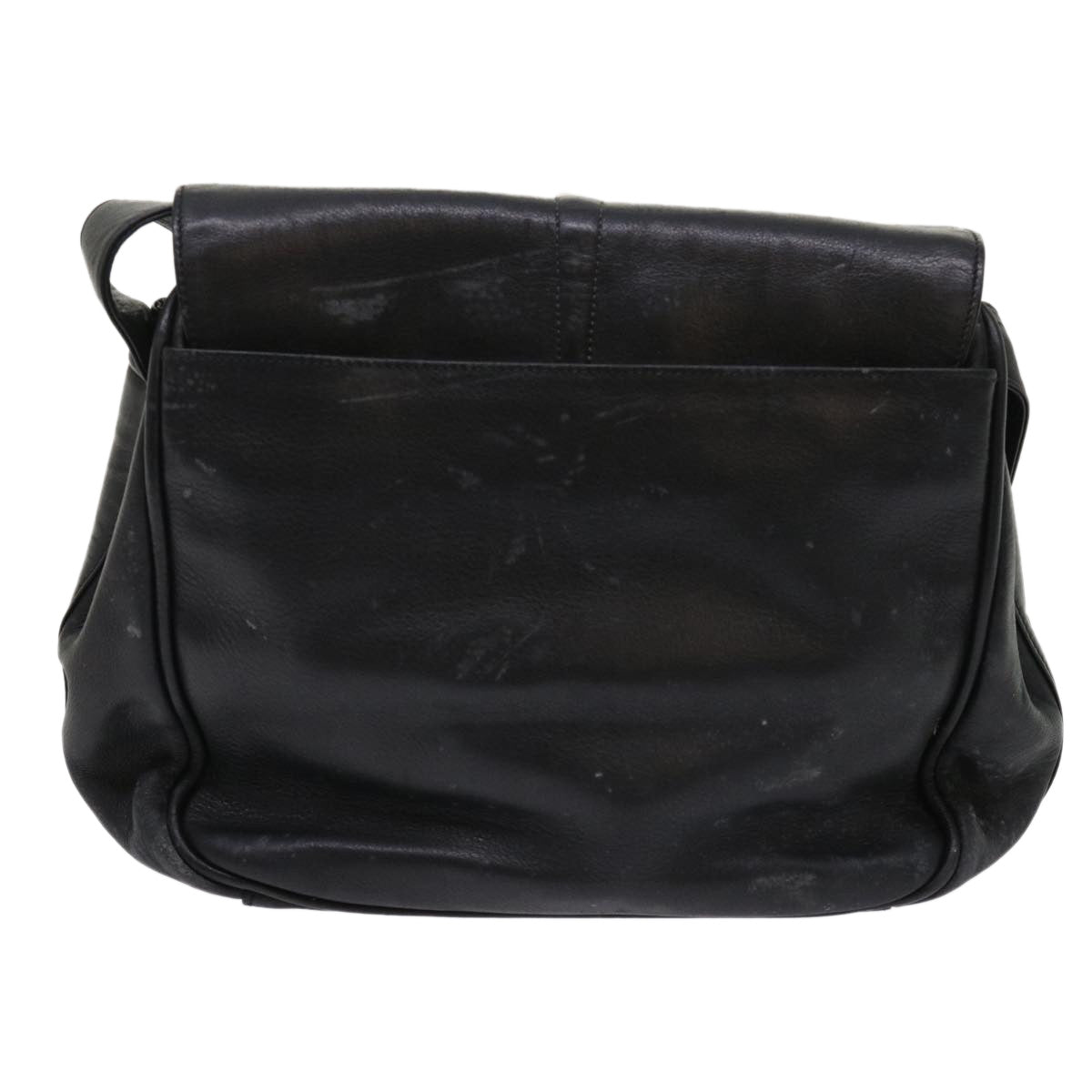 GUCCI Shoulder Bag Leather Black bs6638