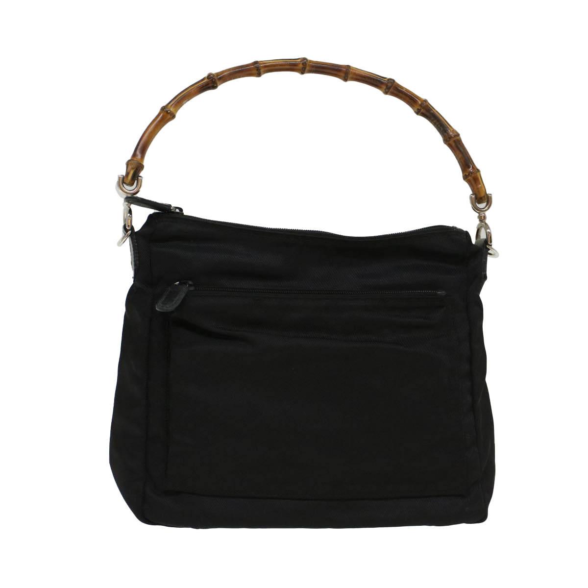 GUCCI Bamboo Shoulder Bag Nylon Black 000205805095 bs6818