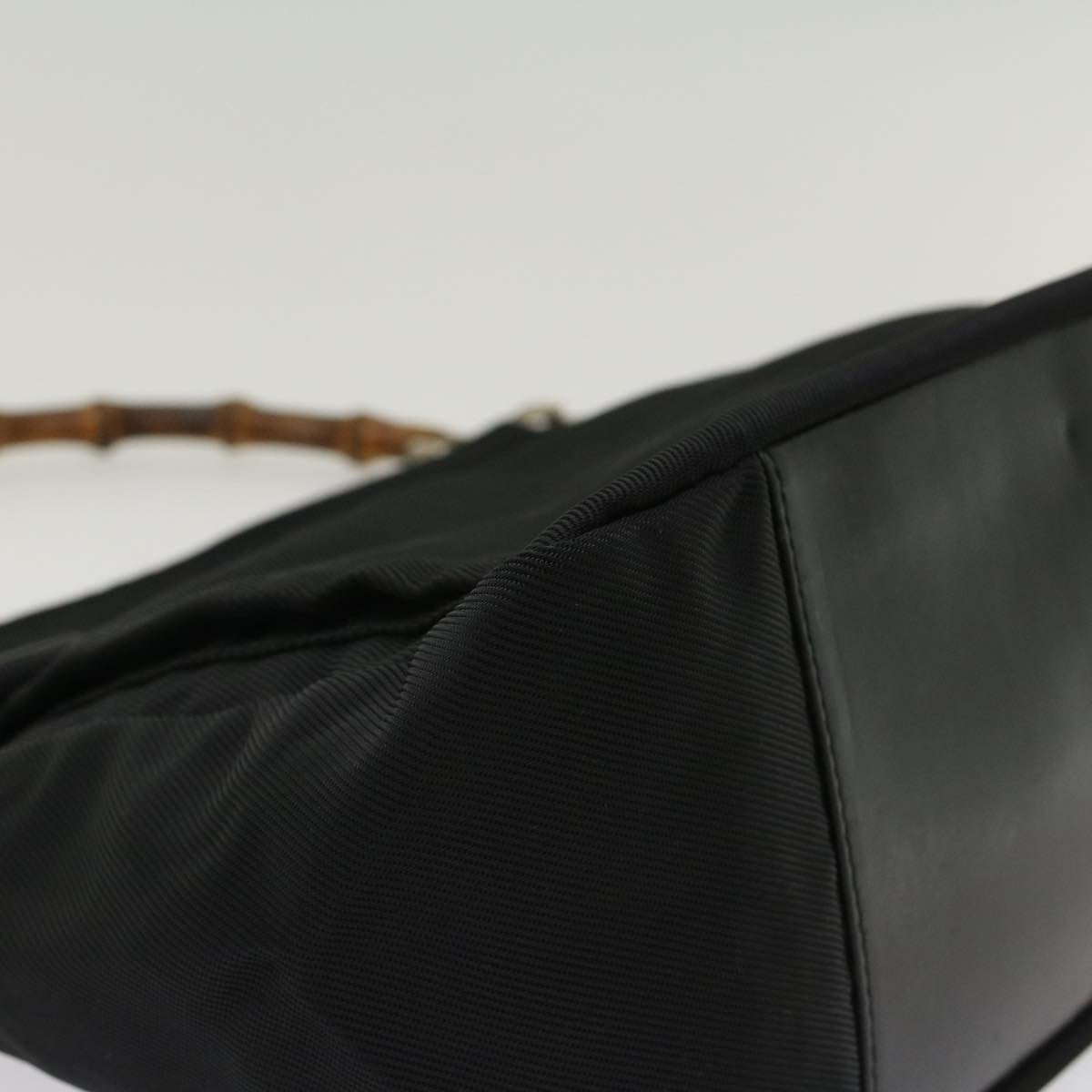 GUCCI Bamboo Shoulder Bag Nylon Black 000205805095 bs6818