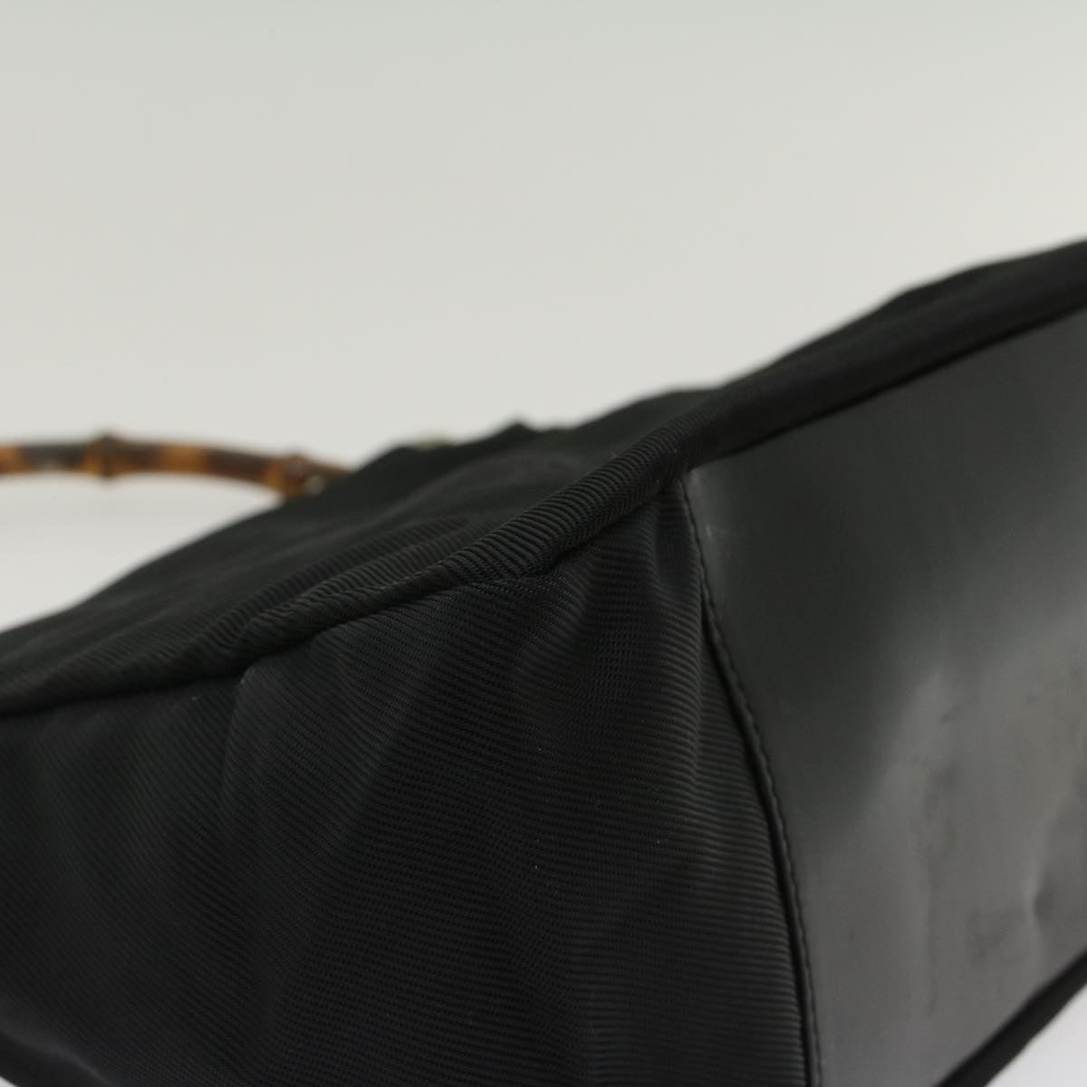 GUCCI Bamboo Shoulder Bag Nylon Black 000205805095 bs6818