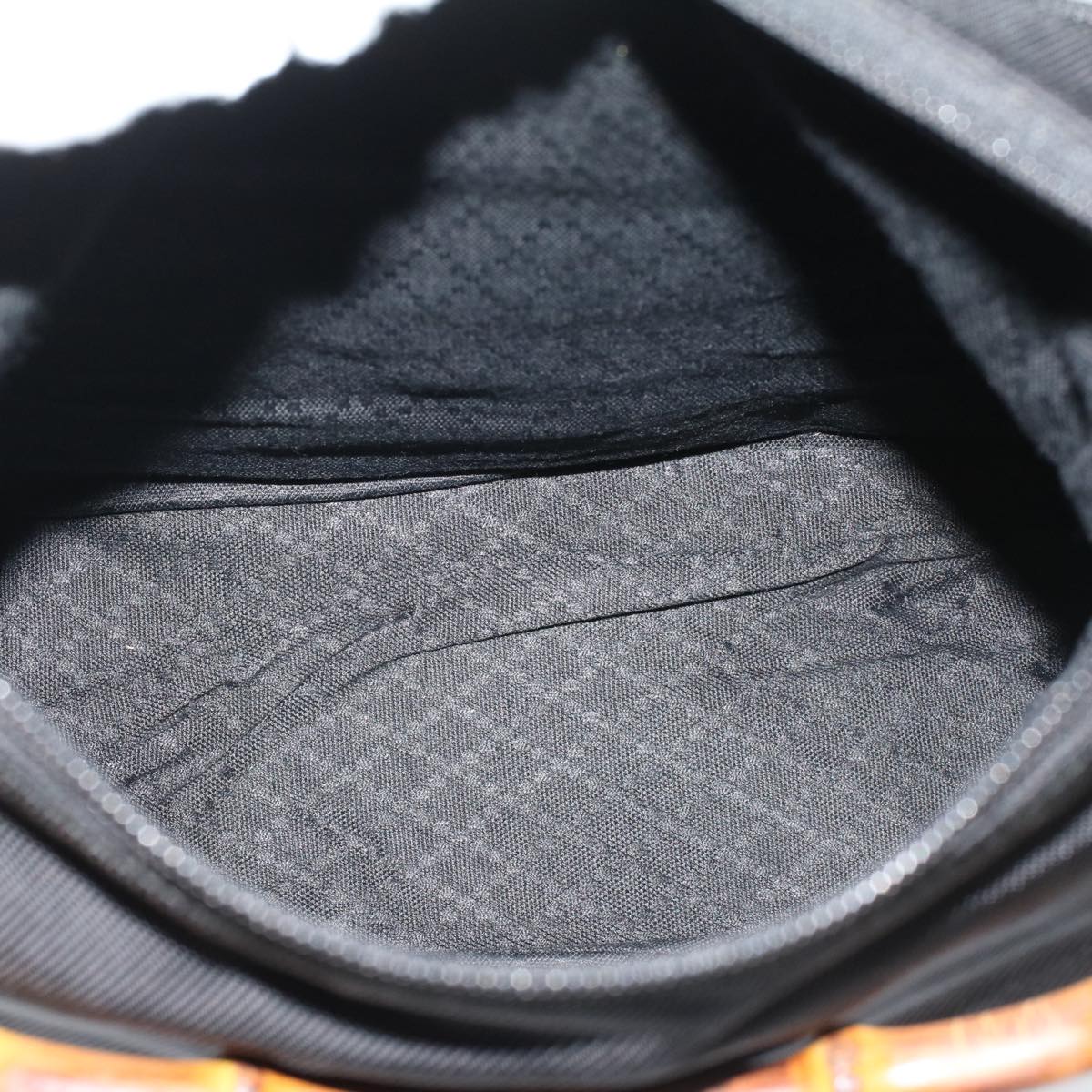 GUCCI Bamboo Shoulder Bag Nylon Black 000205805095 bs6818