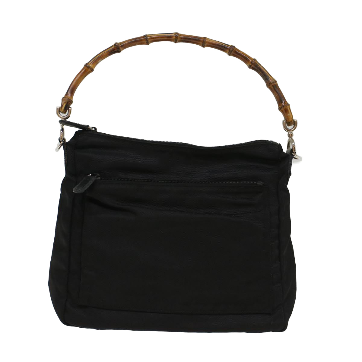 GUCCI Bamboo Shoulder Bag Nylon Black 000205805095 bs6818