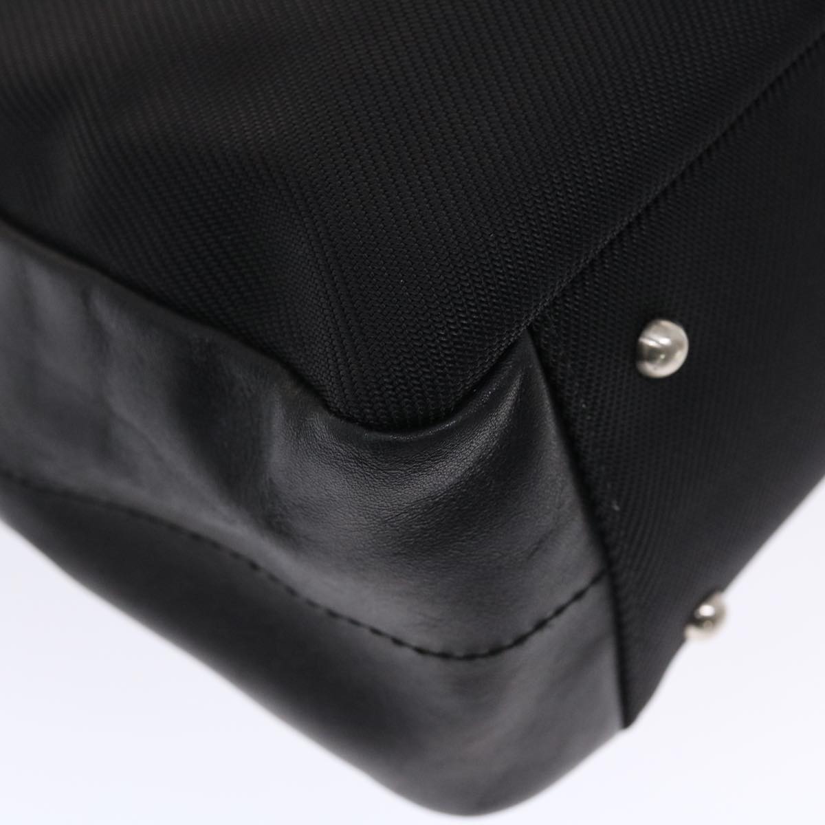 Burberry Shoulder Bag Canvas Leather 2way Black Auth bs6876