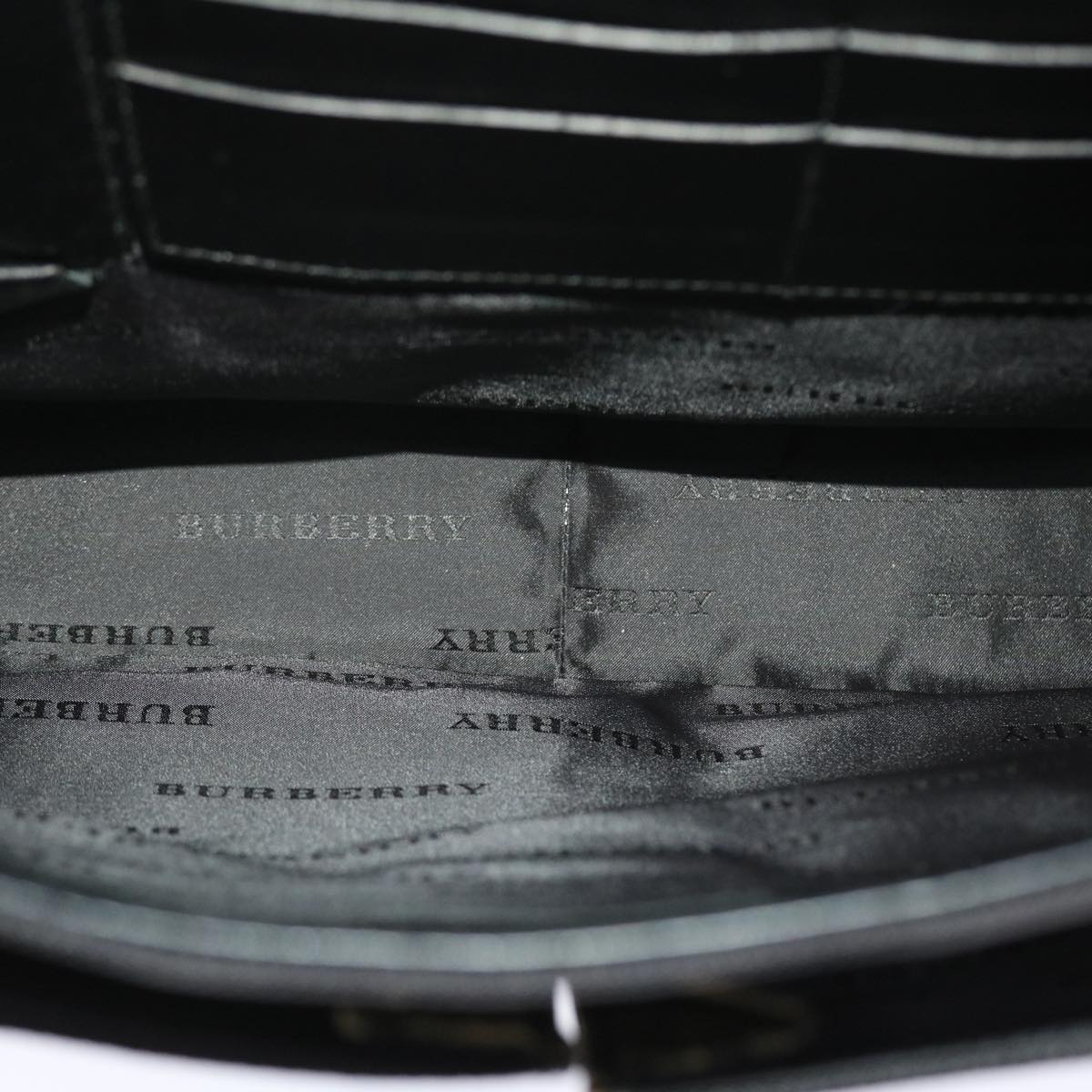 Burberry Shoulder Bag Canvas Leather 2way Black Auth bs6876