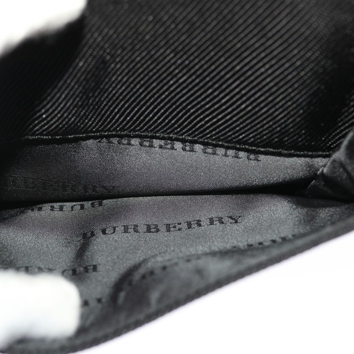Burberry Shoulder Bag Canvas Leather 2way Black Auth bs6876