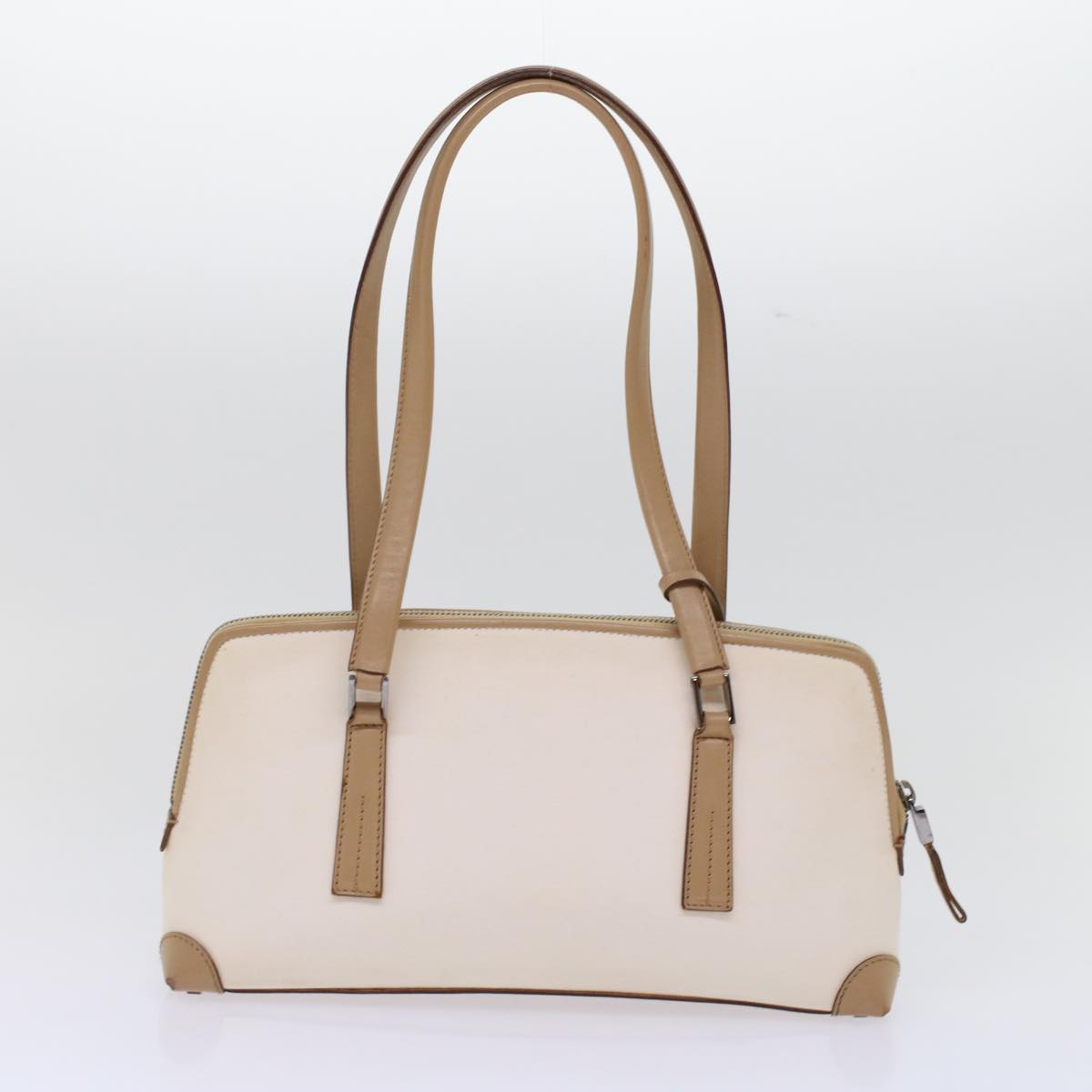 GUCCI GG Canvas Shoulder Bag Coated Canvas Leather 2Set Black Beige bs7126