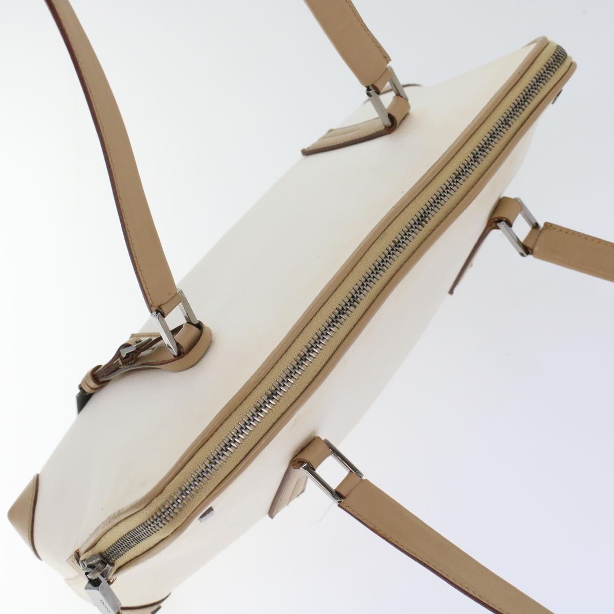 GUCCI GG Canvas Shoulder Bag Coated Canvas Leather 2Set Black Beige bs7126