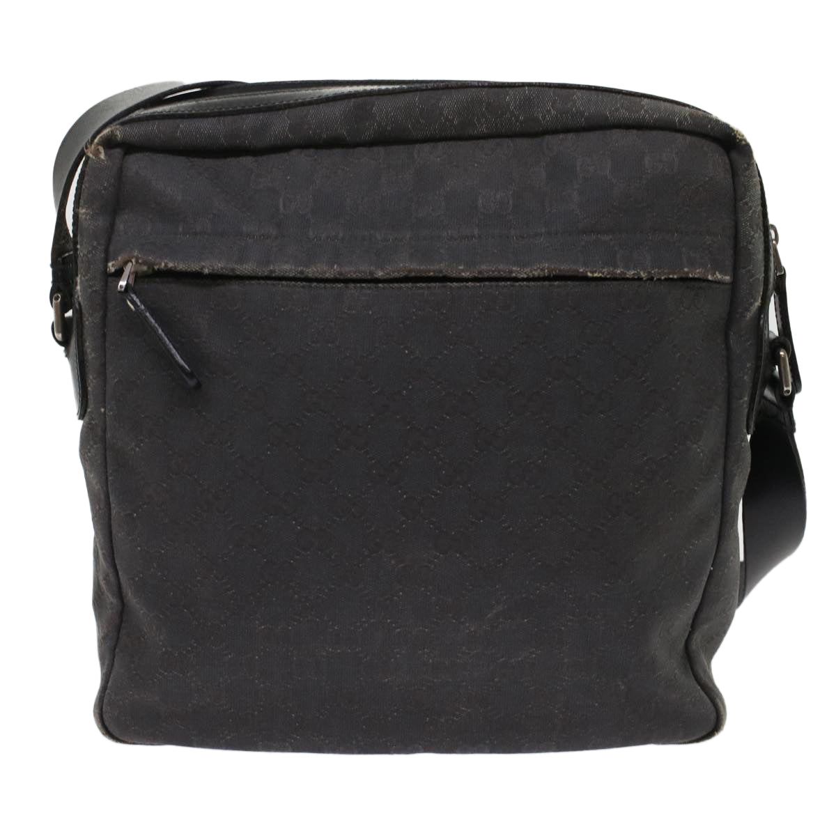 GUCCI GG Canvas Shoulder Bag Coated Canvas Leather 2Set Black Beige bs7126