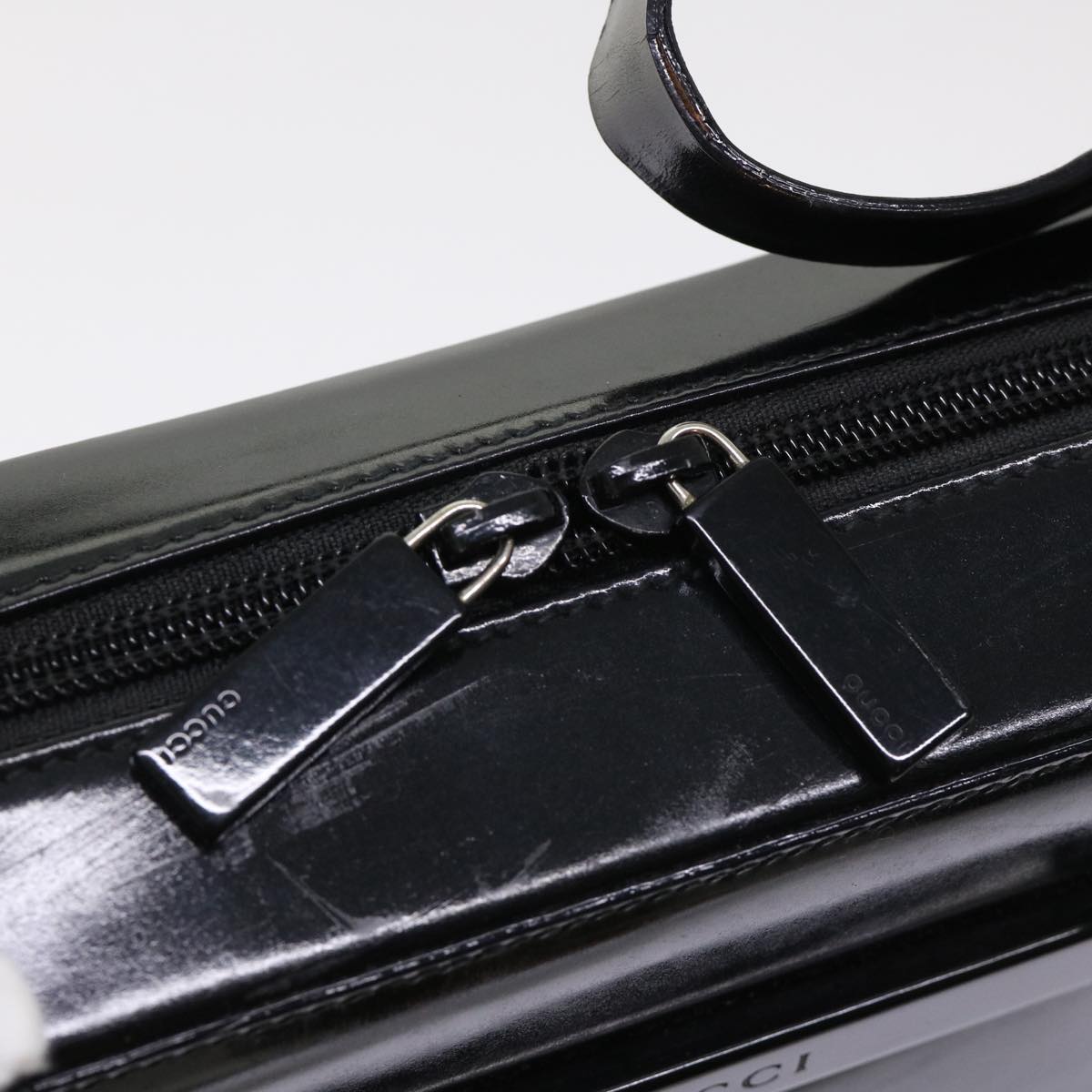 GUCCI Shoulder Bag Patent leather Black 0013091 3754 bs7235