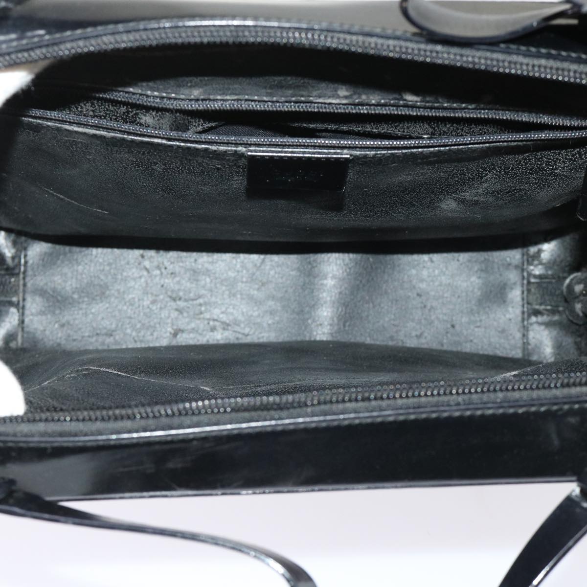 GUCCI Shoulder Bag Patent leather Black 0013091 3754 bs7235