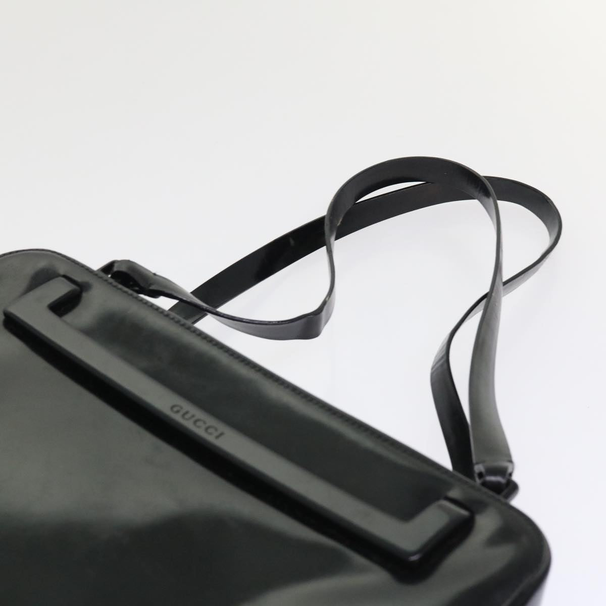 GUCCI Shoulder Bag Patent leather Black 0013091 3754 bs7235
