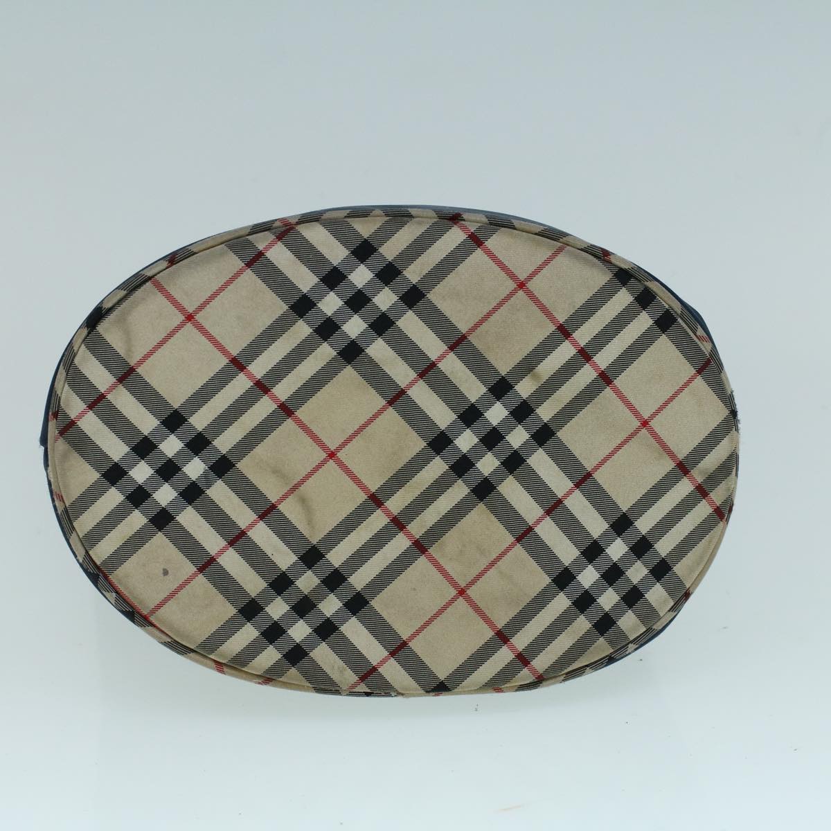 Burberry Nova Check Shoulder Bag Nylon Leather Navy Beige Auth bs8926