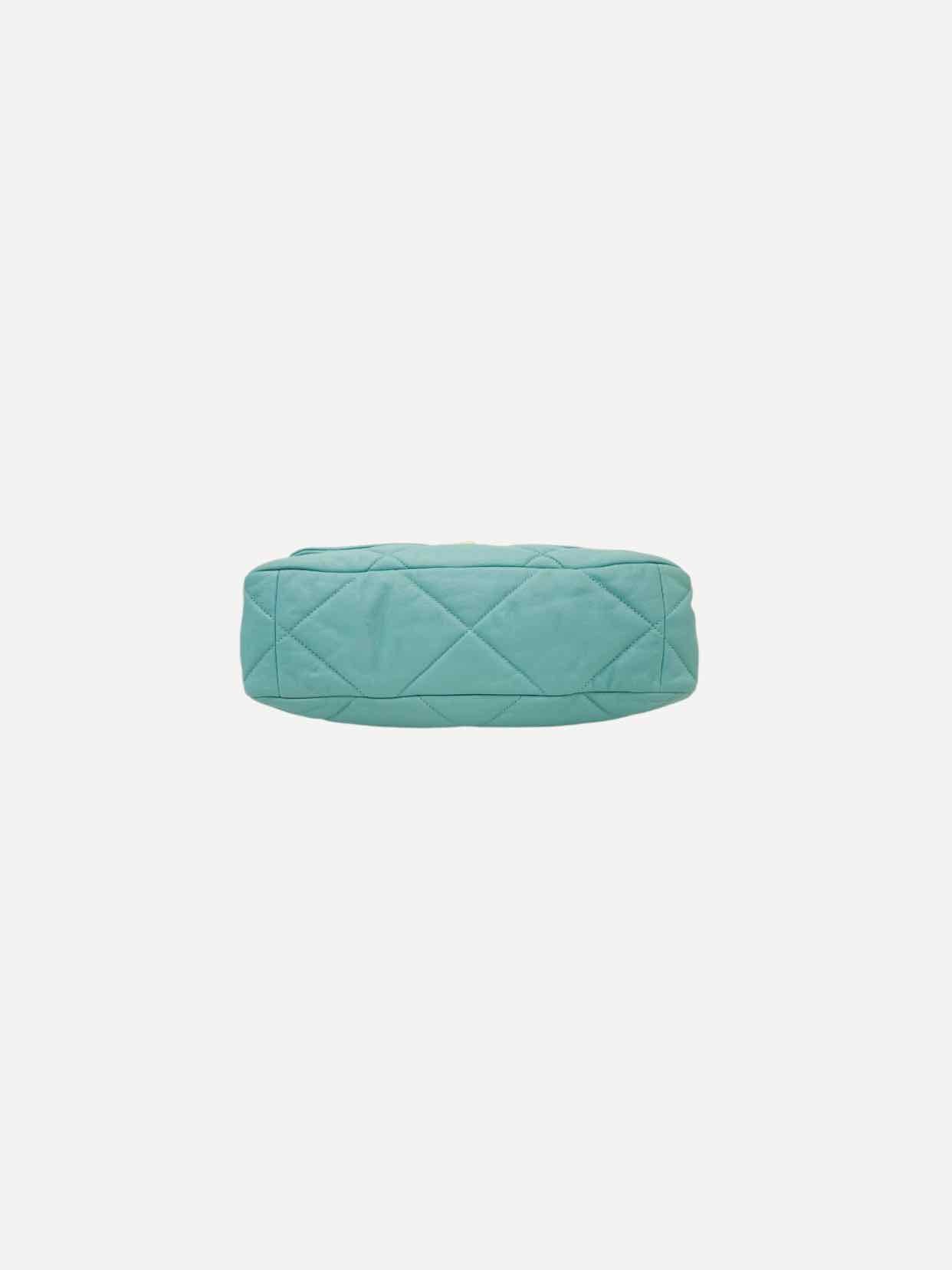 CHANEL 19 Flap Blue Quilted Shoulder Bag