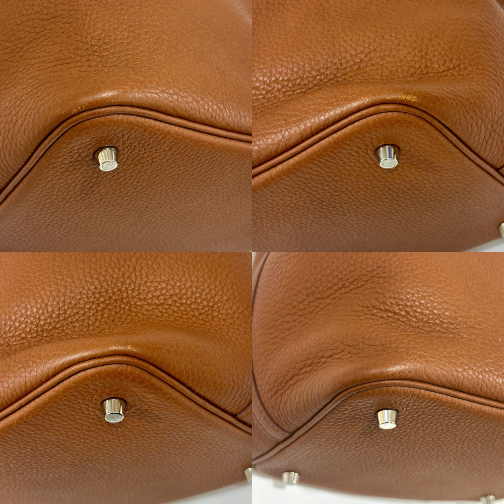 Hermes Picotin Lock MM Brown Alligator Clemence Silver Y刻 22 Handbag