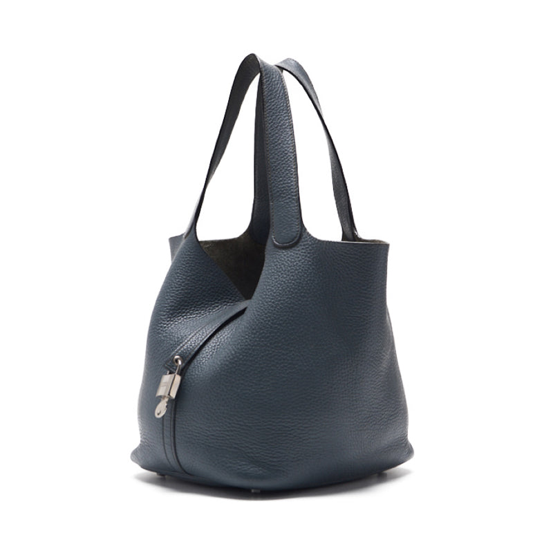 HERMES ERMES Picotin Lock MM Tote Bag Clemence Blue Orange (Silver G ) Tortoise Bag Start Bag Lady Back Shoulder Bag Hybrid 【 Ship】 Dharma Bookstore Online