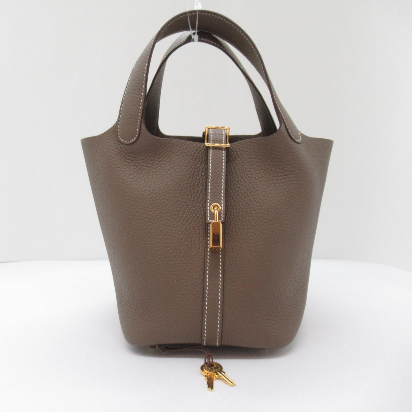Hermes Picotin Lock PM Etoupe Handbag Handbag Handbag Leather ant Bejewel