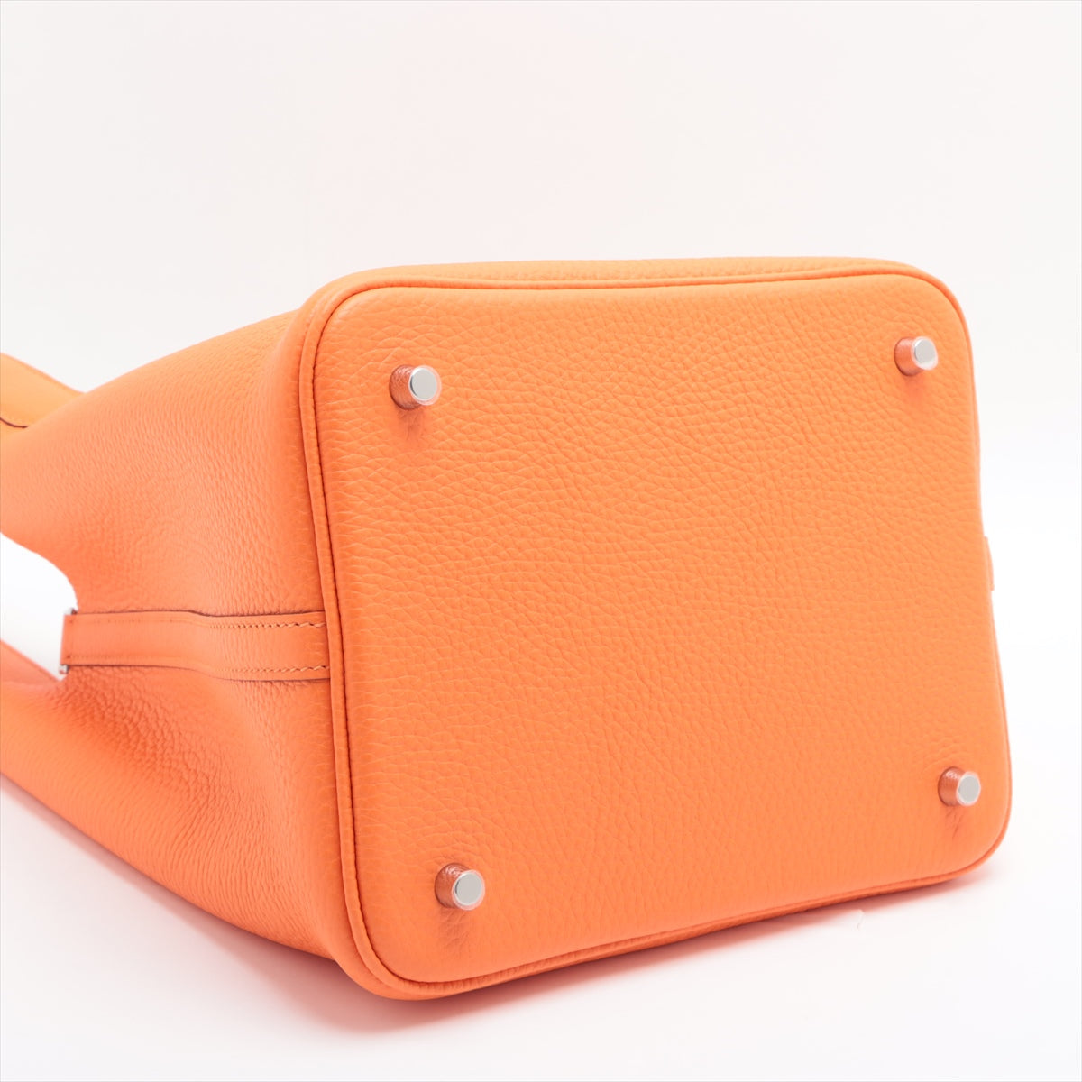 Hermes Picotin Lock MM clémence Orange Mini Silver G W2024