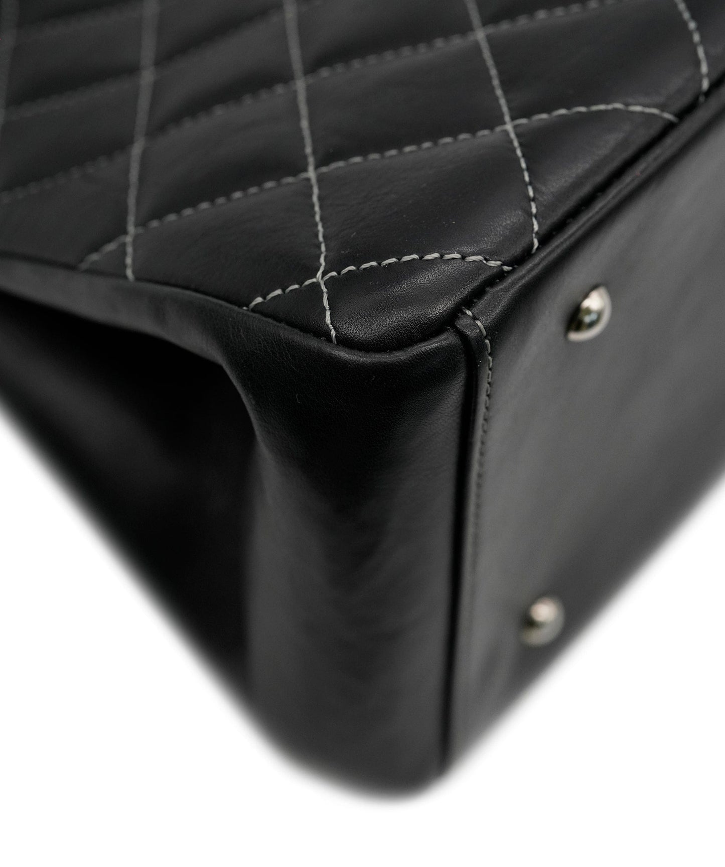 CHANEL Big COCO Chain Shoulder Bag Leather Black DBXS2169