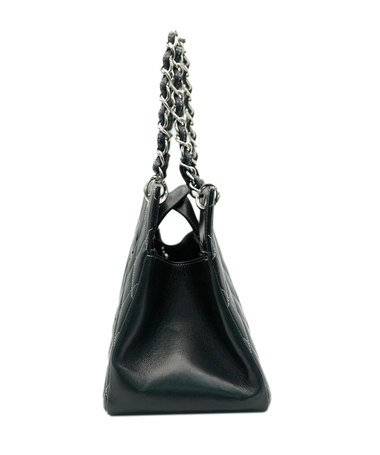 CHANEL Big COCO Chain Shoulder Bag Leather Black DBXS2169