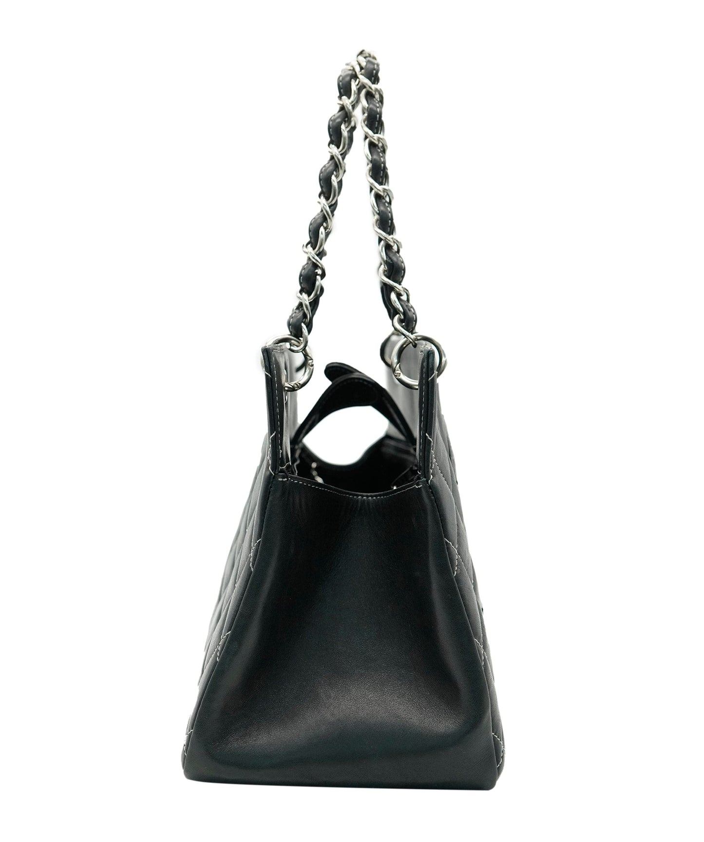 CHANEL Big COCO Chain Shoulder Bag Leather Black DBXS2169