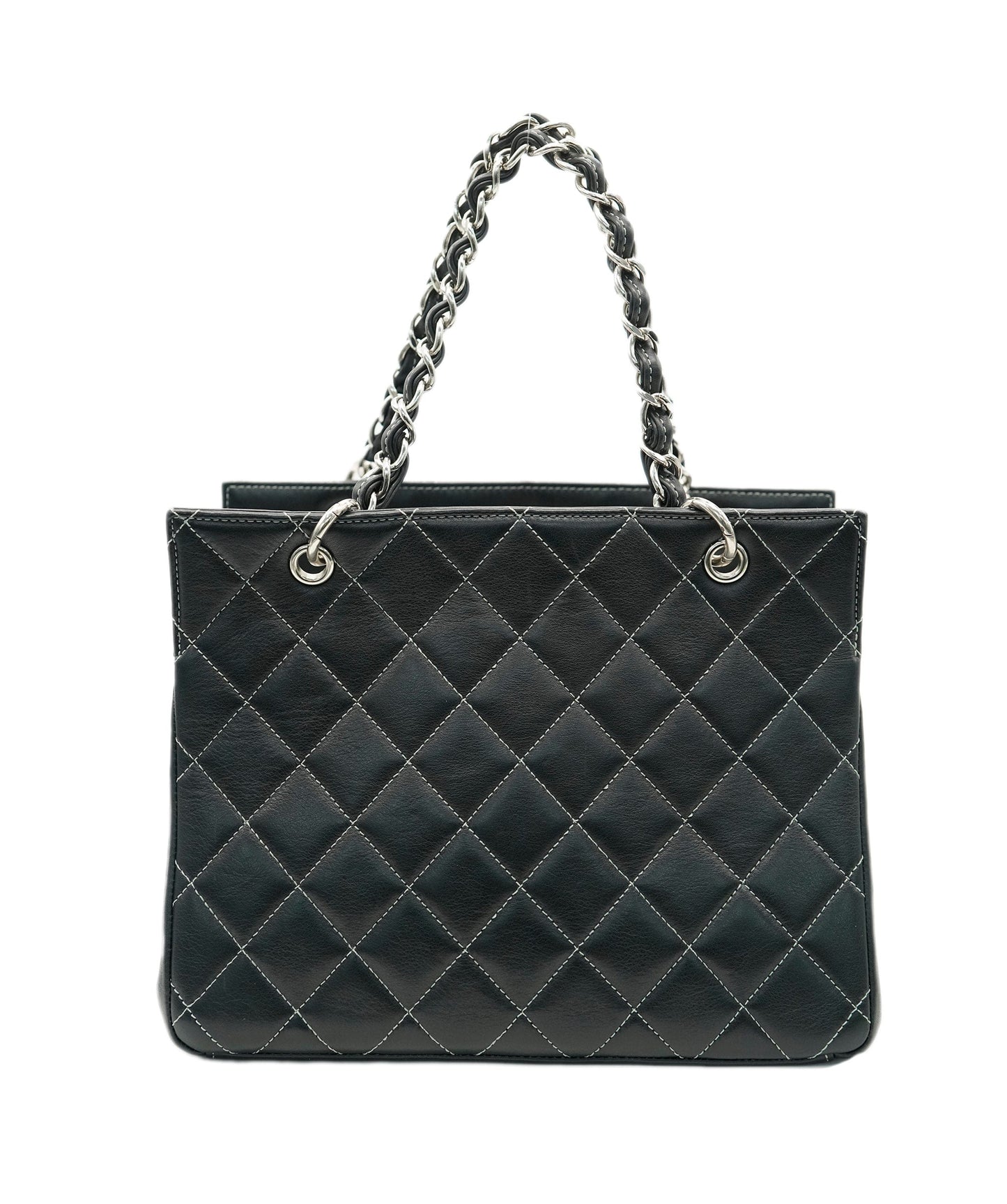 CHANEL Big COCO Chain Shoulder Bag Leather Black DBXS2169