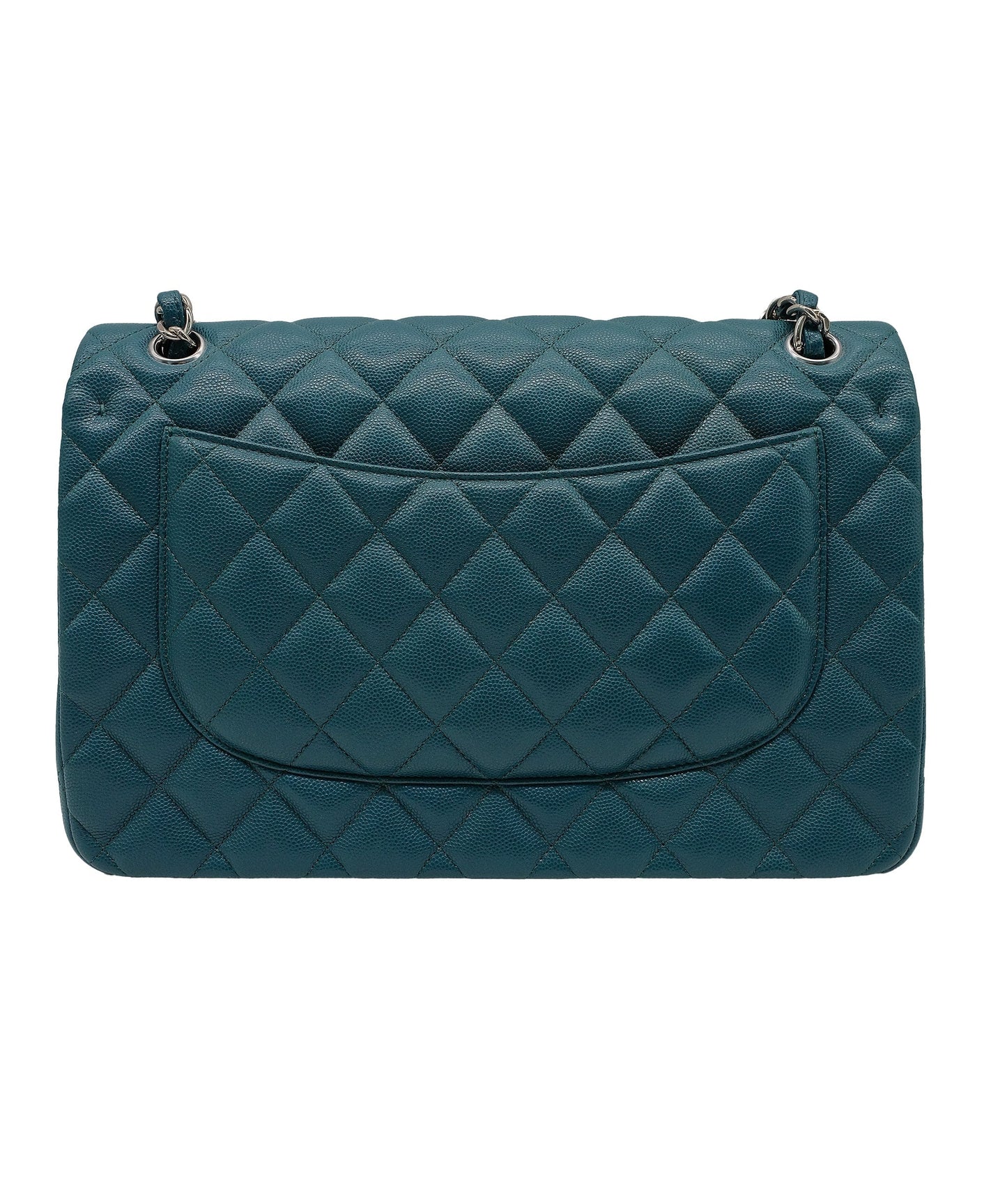 Chanel Jumbo Green Double Classic Flap Shoulder Bag RJC3741