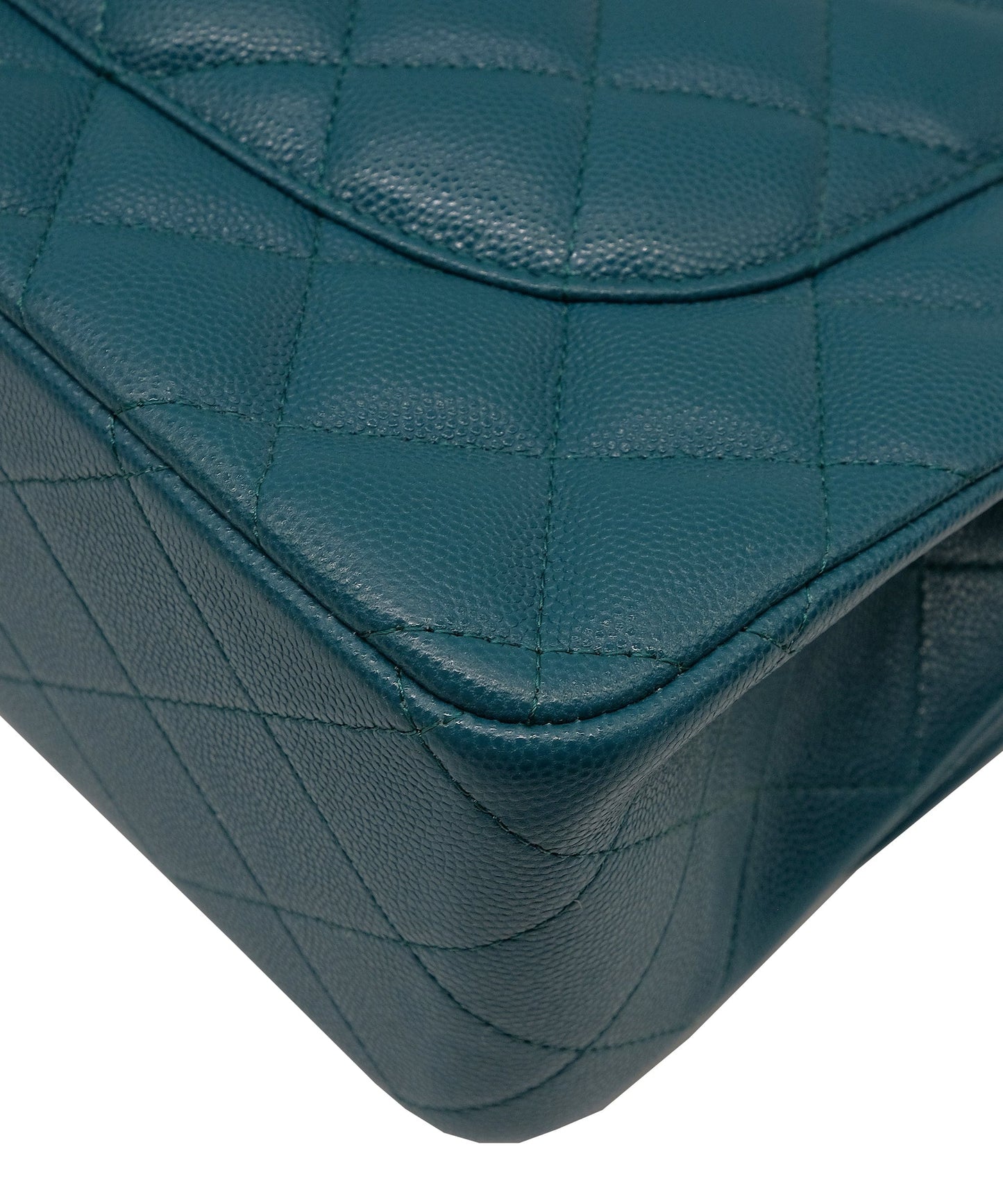 Chanel Jumbo Green Double Classic Flap Shoulder Bag RJC3741