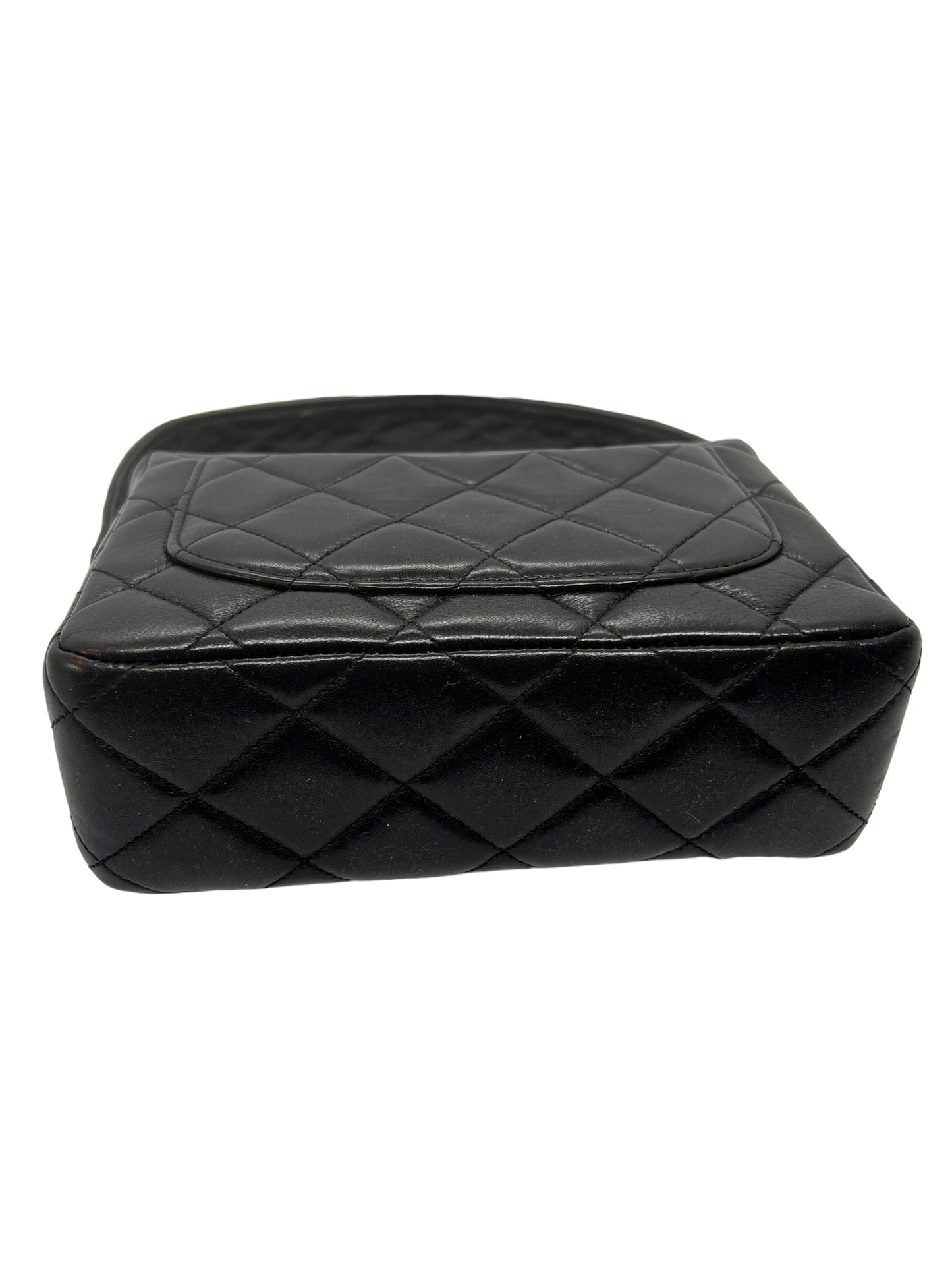Chanel Vintage Black Lambskin Mini Square Shoulder Bag