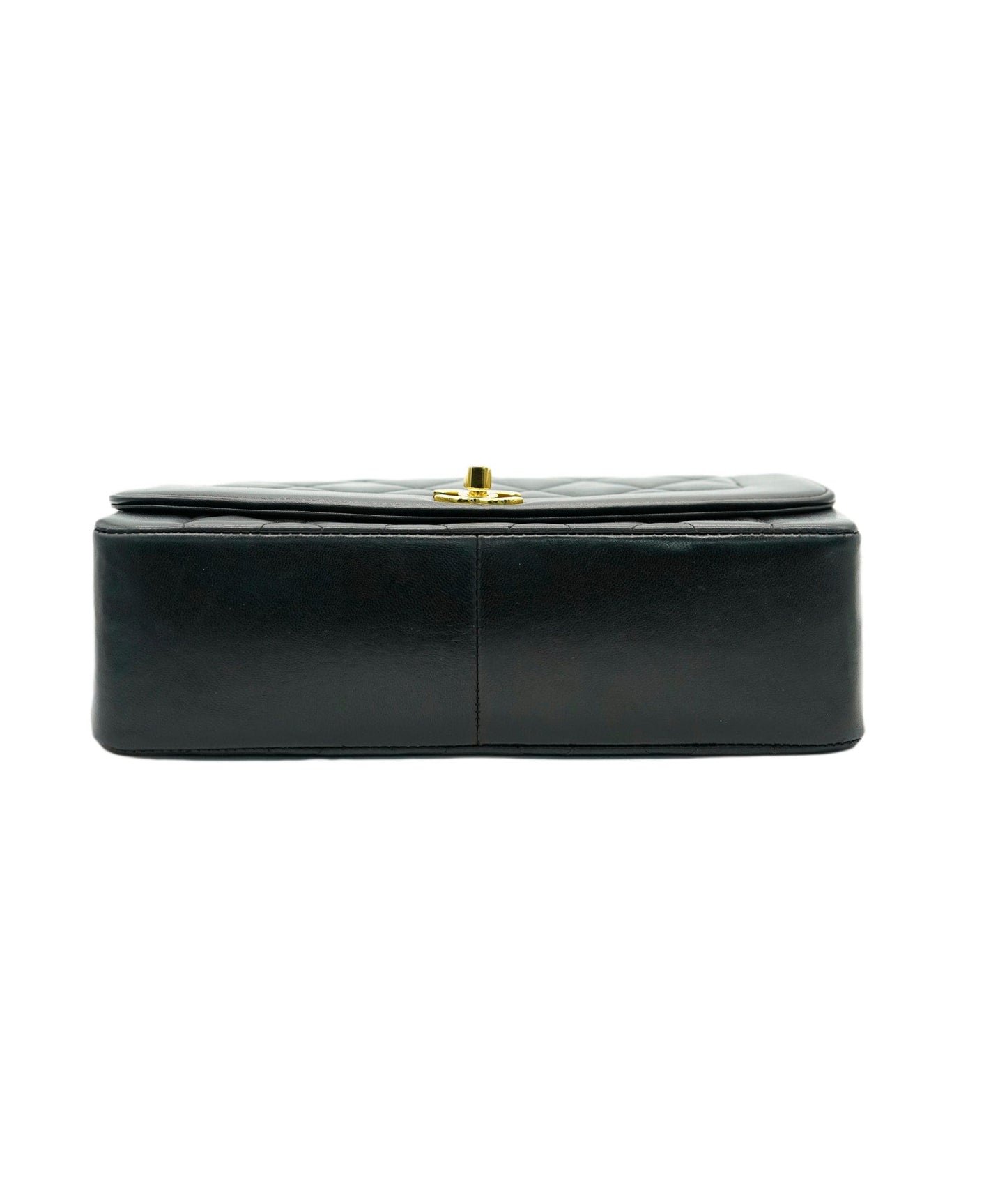CHANEL VINTAGE DIANA MEDIUM CHAIN SHOULDER BAG BLACK LAMB SKIN DBXS2158