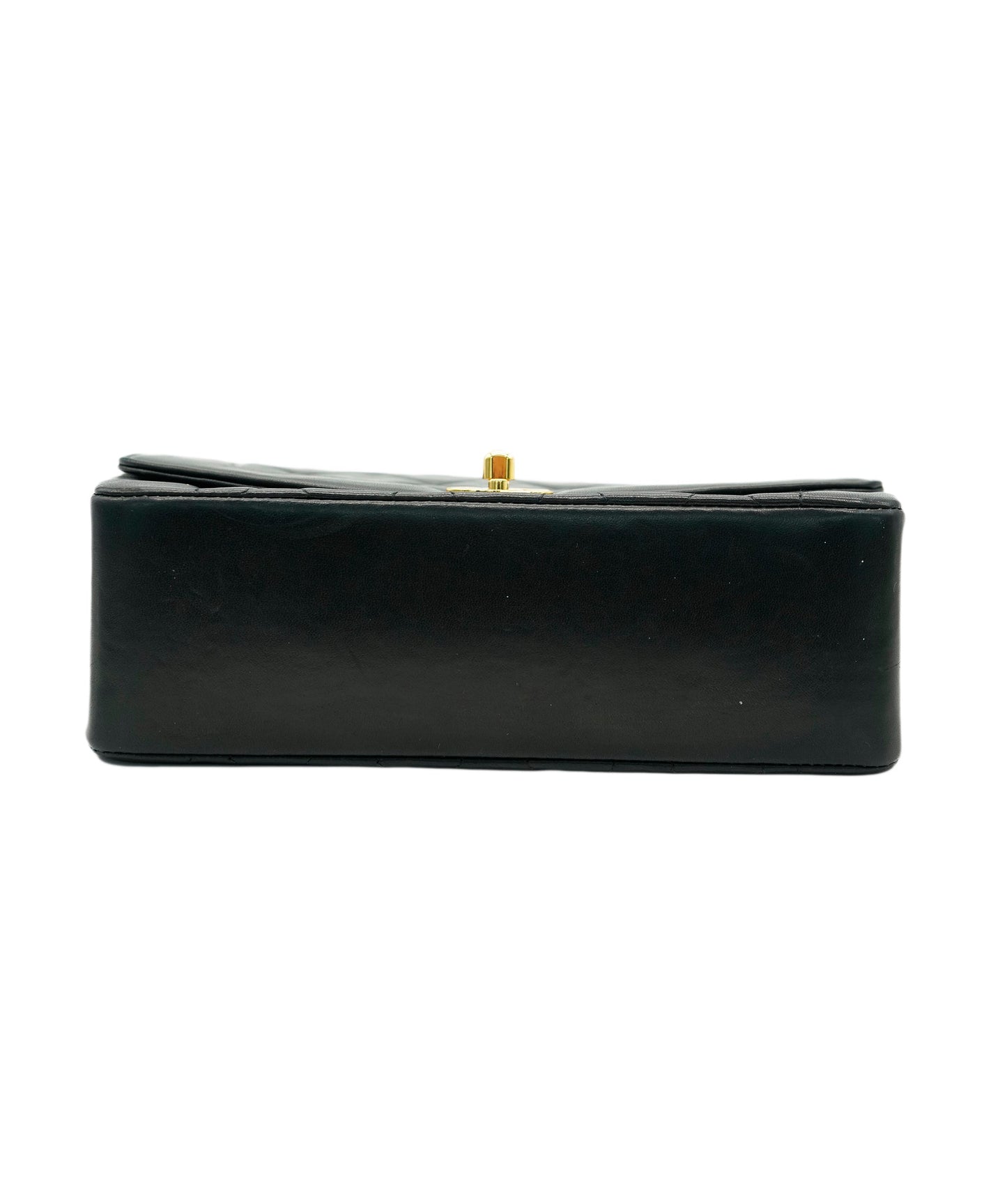 CHANEL VINTAGE DIANA SMALL CHAIN SHOULDER BAG BLACK LAMB SKIN DBXS2146