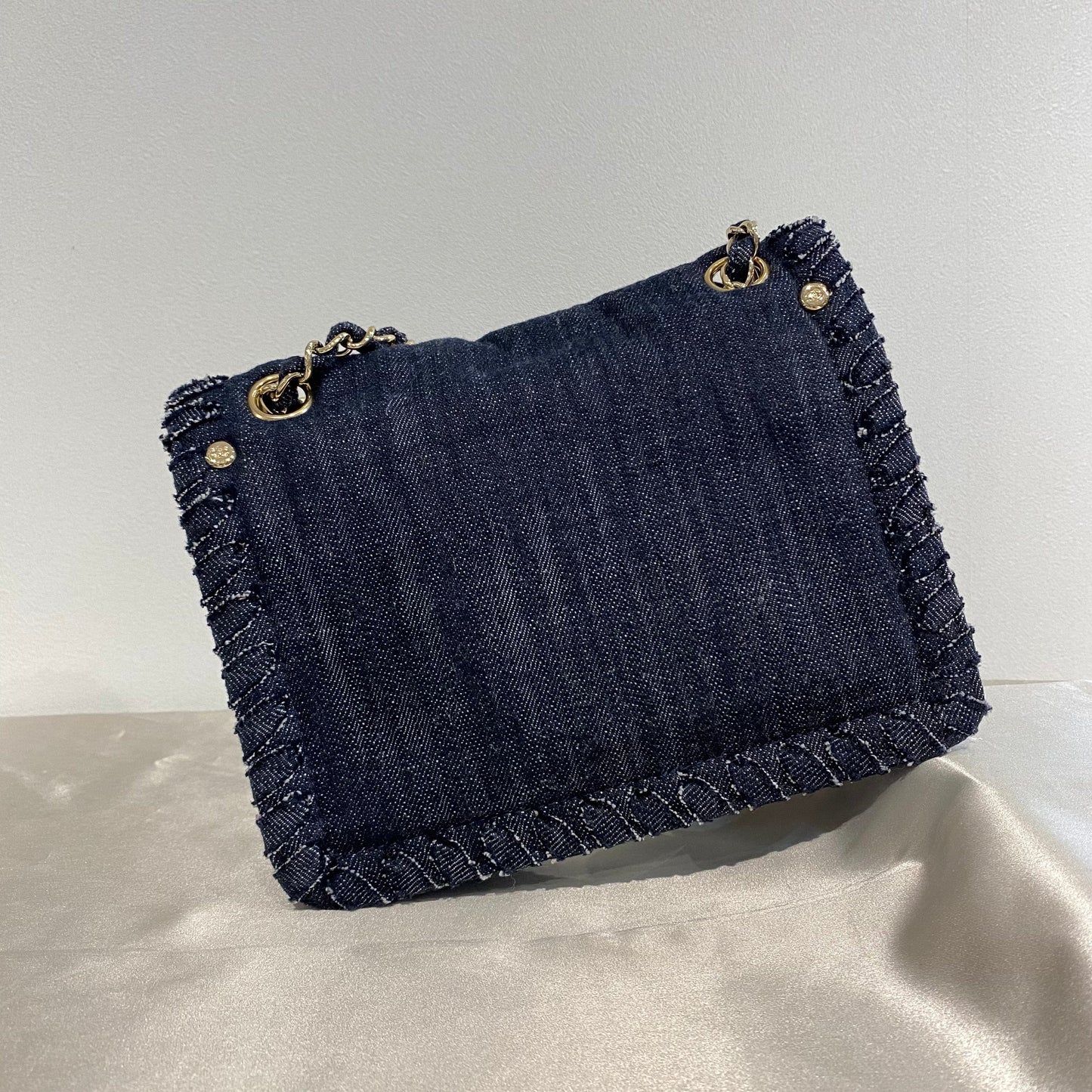 CHANEL VINTAGE 2.55 NIGHT FLIGHT CHAIN SHOULDER BAG DENIM 90214964