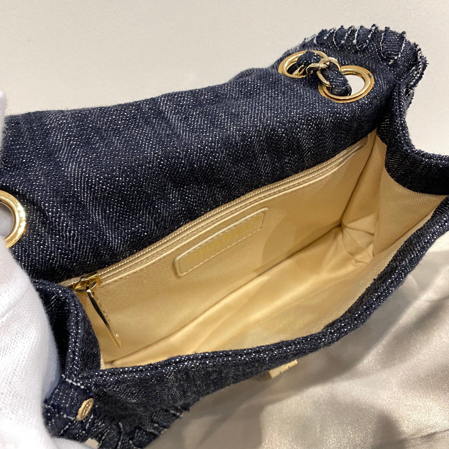CHANEL VINTAGE 2.55 NIGHT FLIGHT CHAIN SHOULDER BAG DENIM 90214964