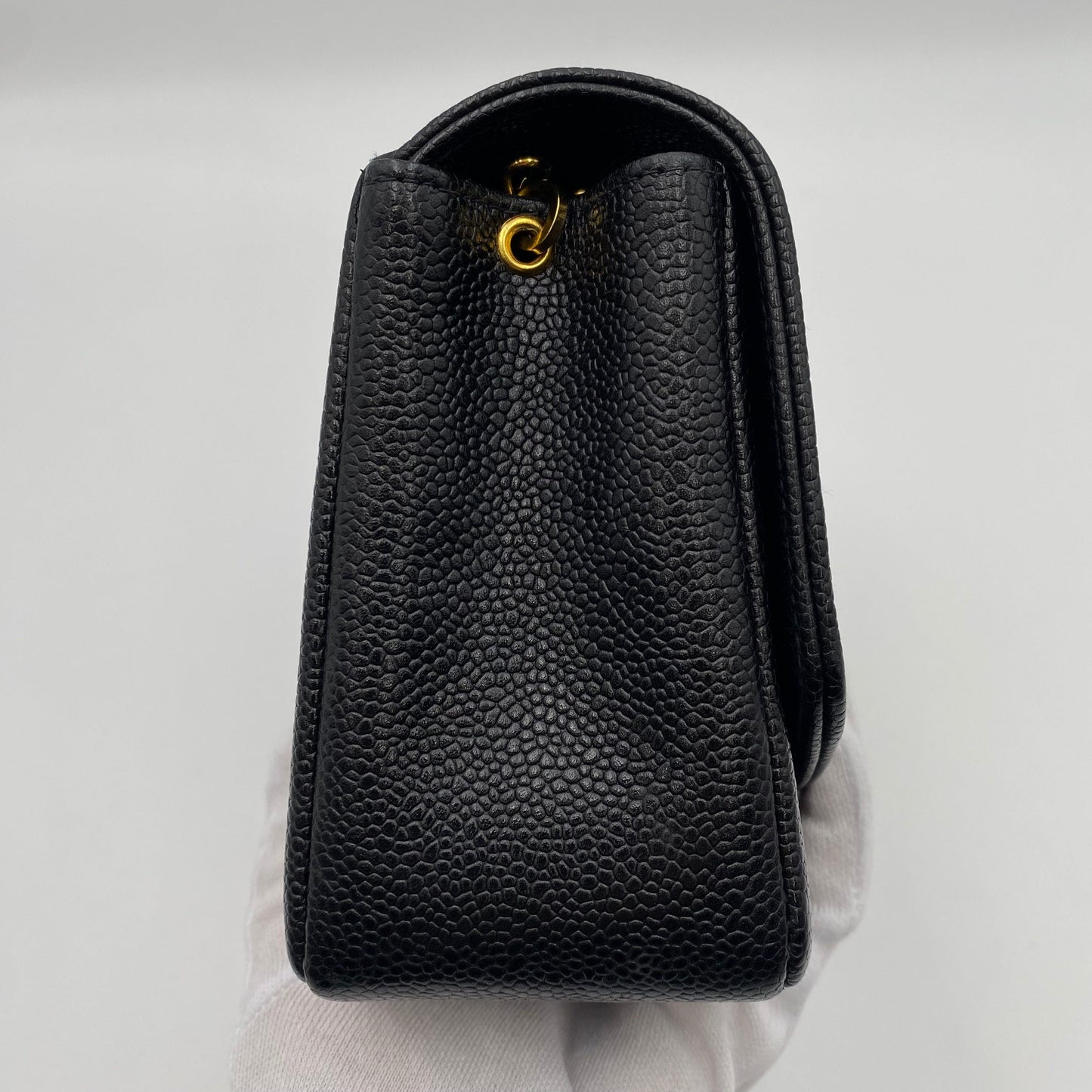 CHANEL VINTAGE DIANA SMALL CHAIN SHOULDER BAG BLACK CAVIAR SKIN 90219632