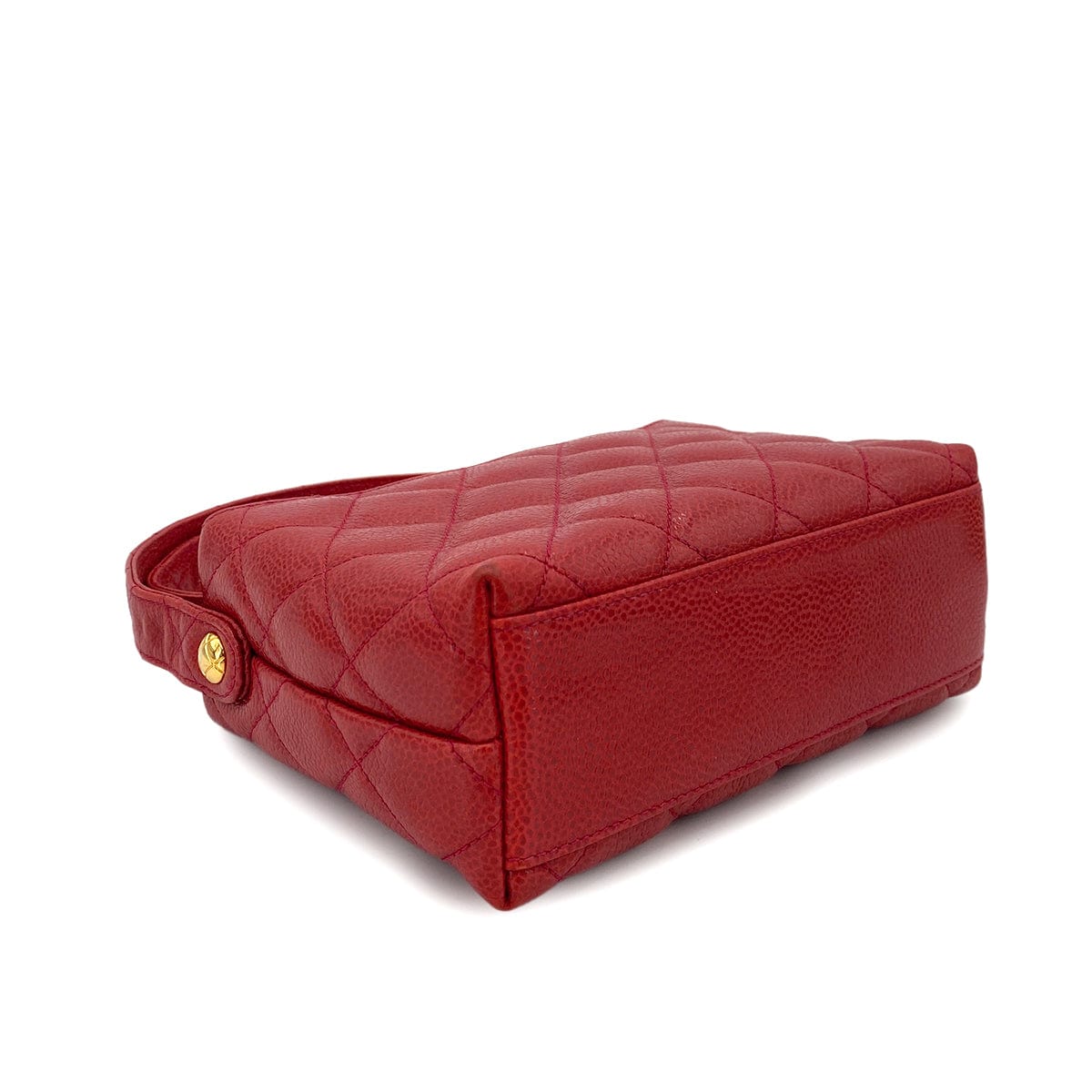 CHANEL VINTAGE MATELASSE SHOULDER BAG RED CAVIAR SKIN 90248364