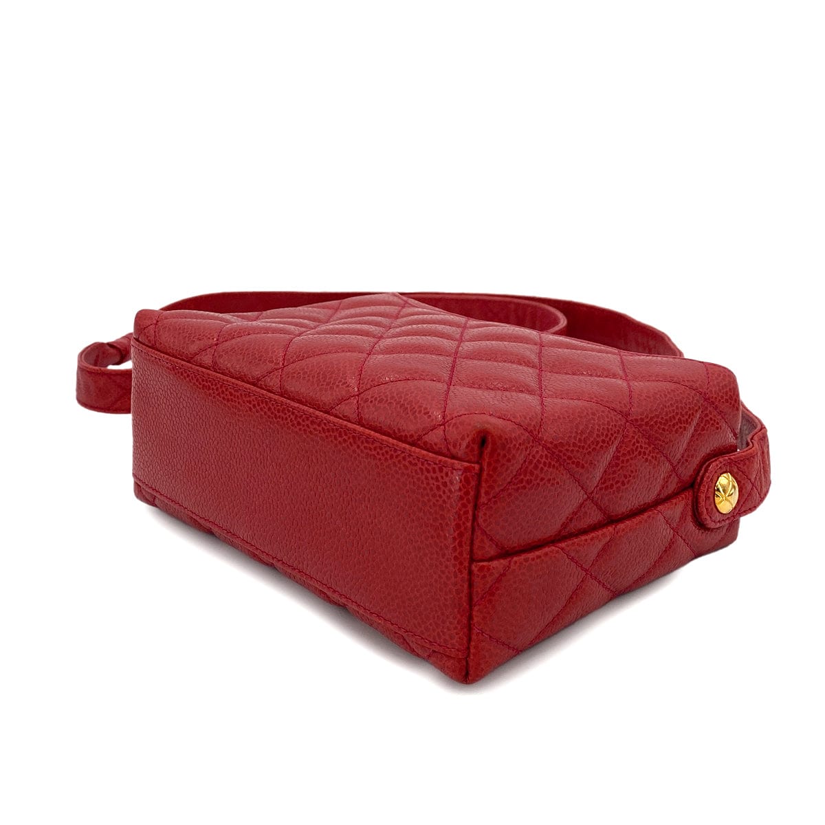 CHANEL VINTAGE MATELASSE SHOULDER BAG RED CAVIAR SKIN 90248364
