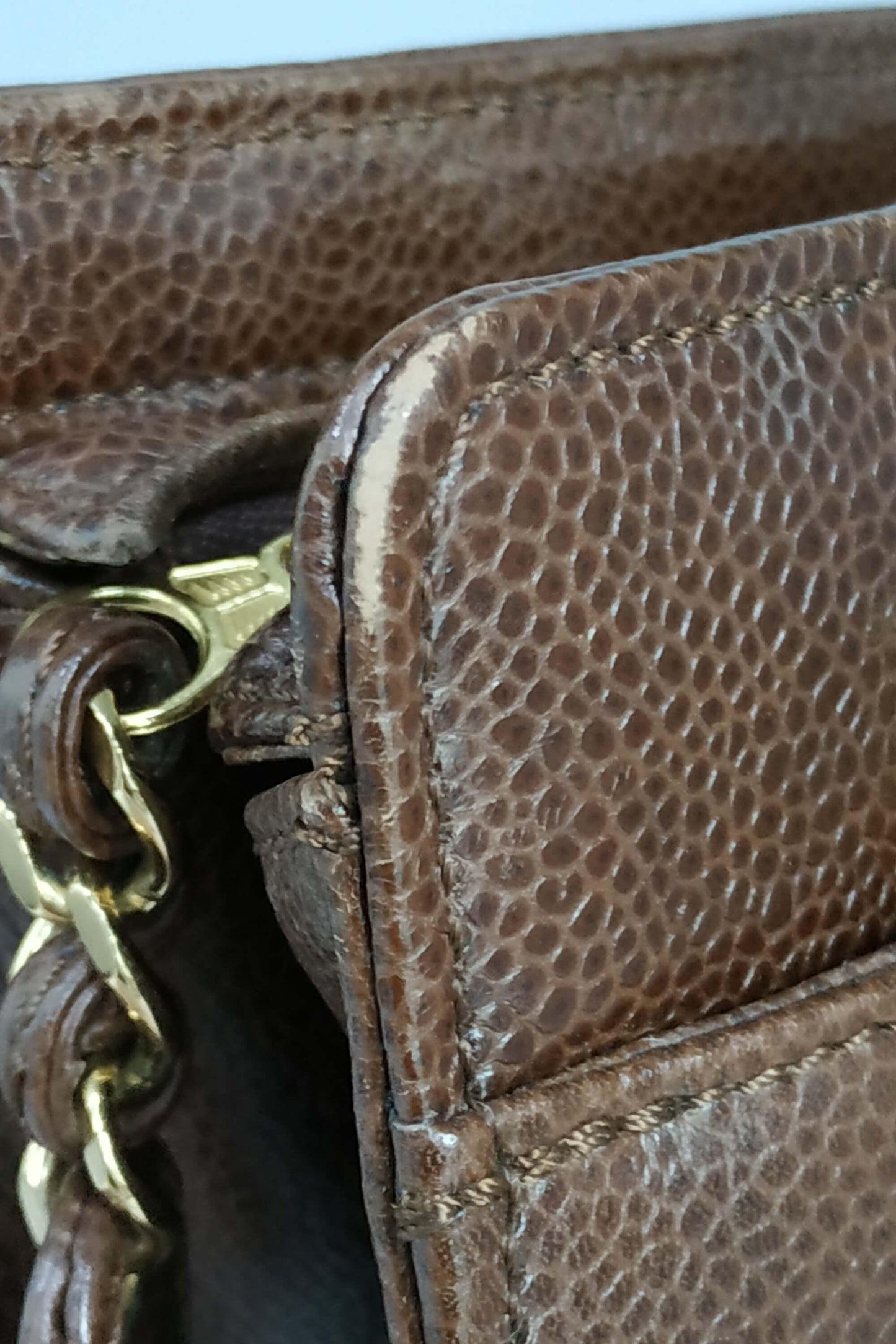 Vintage CC Turnlock Shoulder Bag Brown