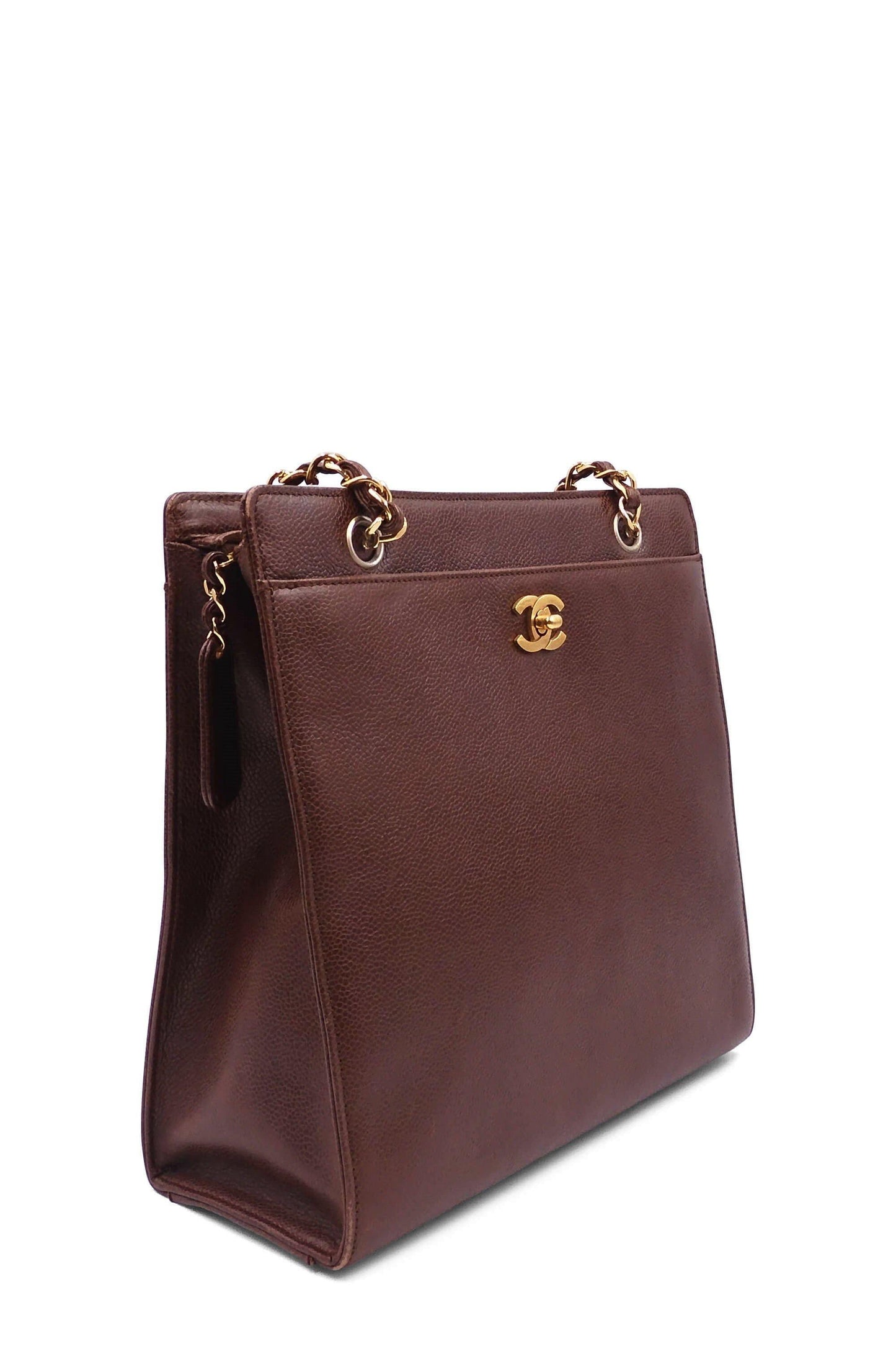 Vintage CC Turnlock Shoulder Bag Brown