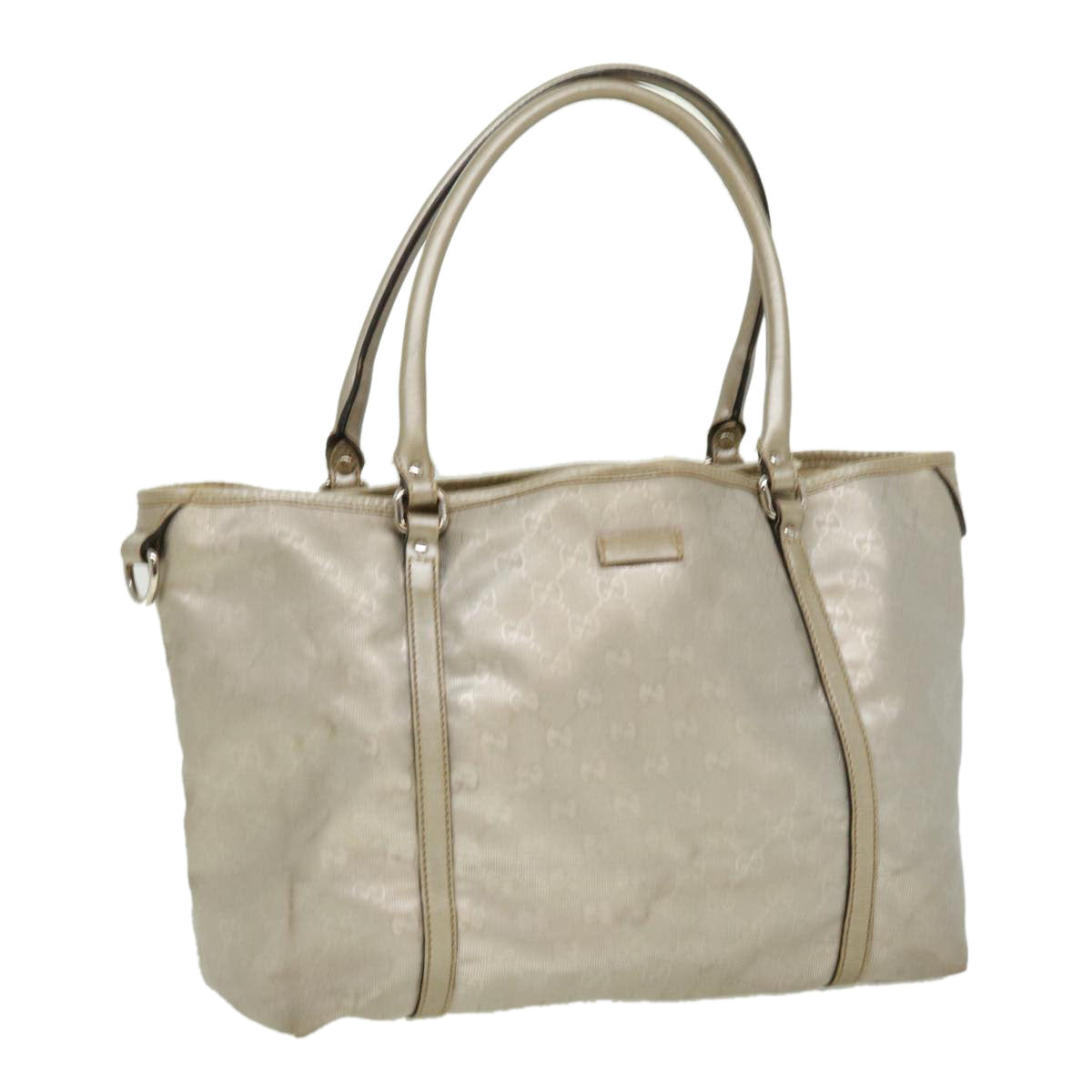 GUCCI GG Canvas Tote Bag Silver cl184