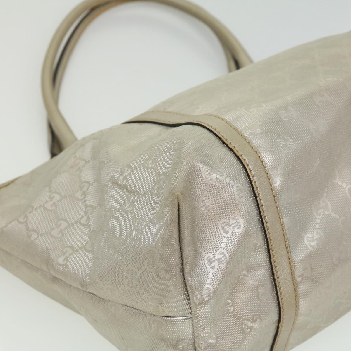 GUCCI GG Canvas Tote Bag Silver cl184