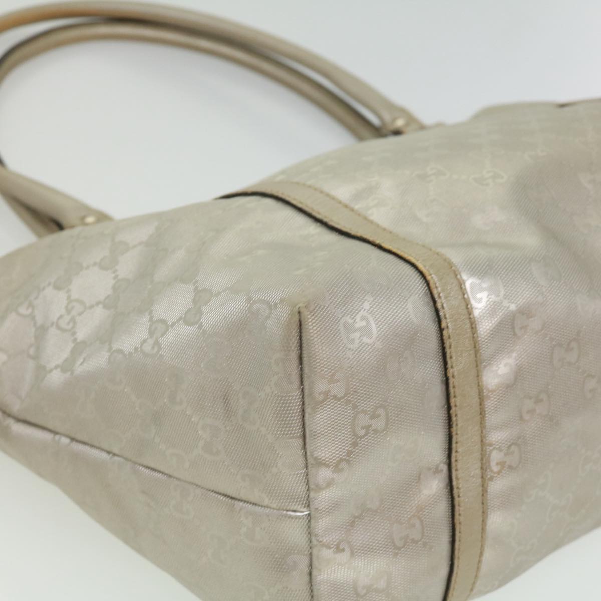GUCCI GG Canvas Tote Bag Silver cl184