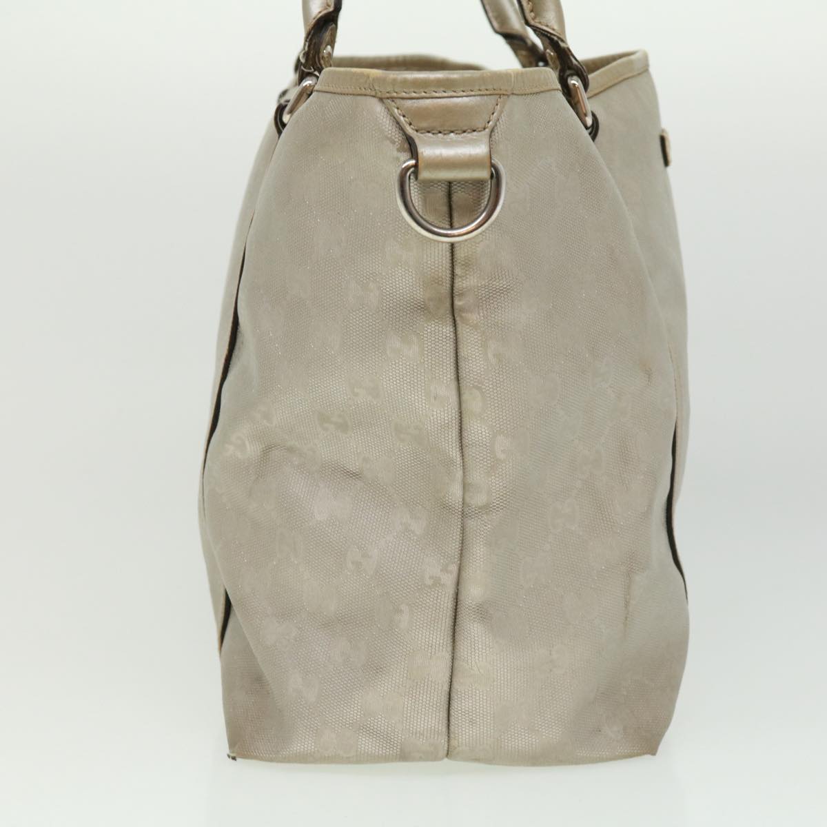 GUCCI GG Canvas Tote Bag Silver cl184