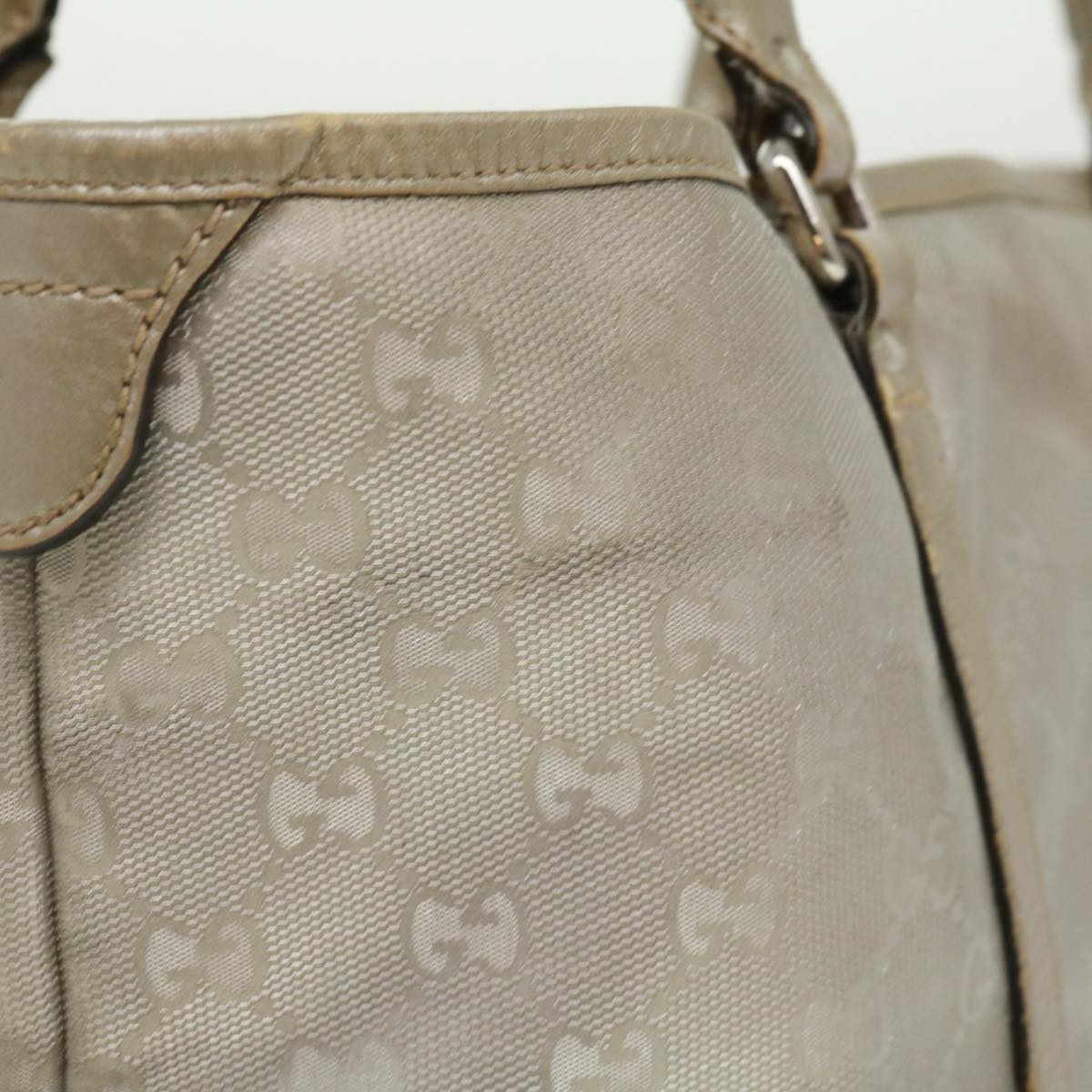 GUCCI GG Canvas Tote Bag Silver cl184