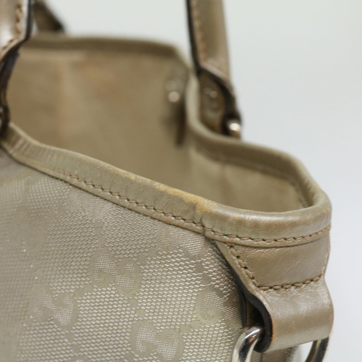 GUCCI GG Canvas Tote Bag Silver cl184