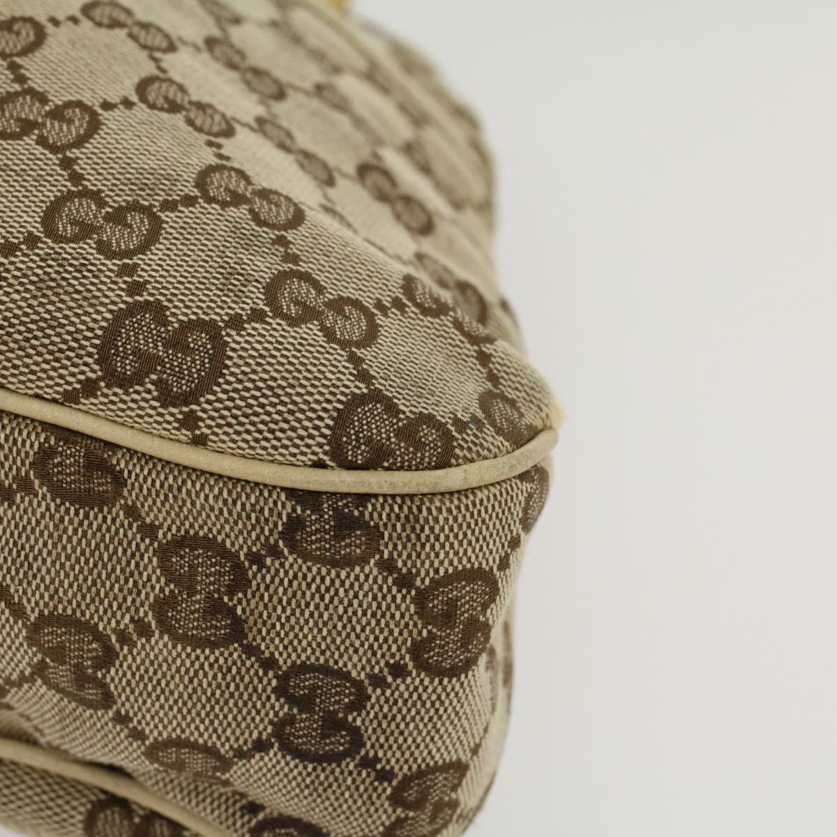 GUCCI GG Canvas Shoulder Bag Beige White 121023 cl571