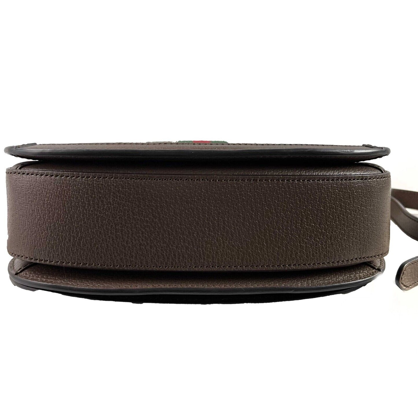 GUCCI GG Supreme Monogram Web Small Ophidia Flap Messenger Brown Crossbody Bag
