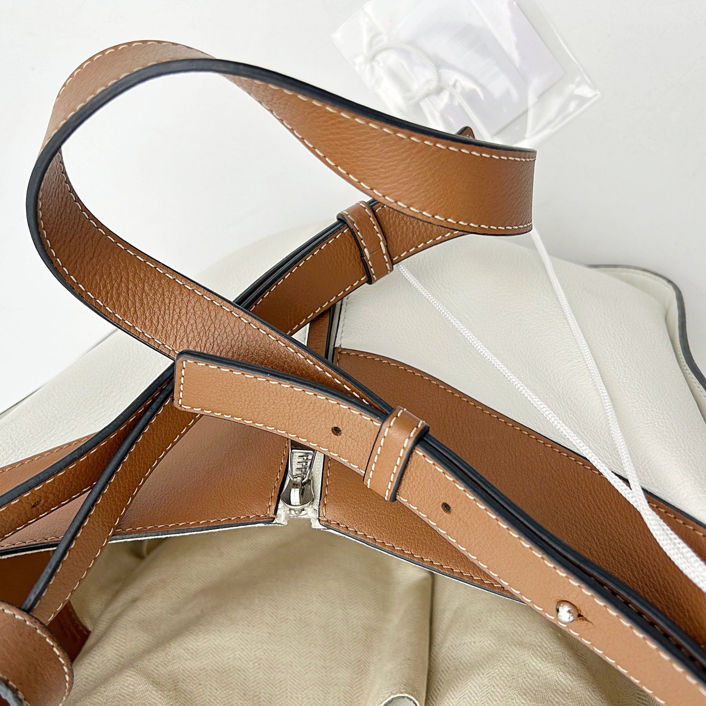 LOEWE Calfskin Small Hammock Shoulder Bag Light Oat Tan LA39725