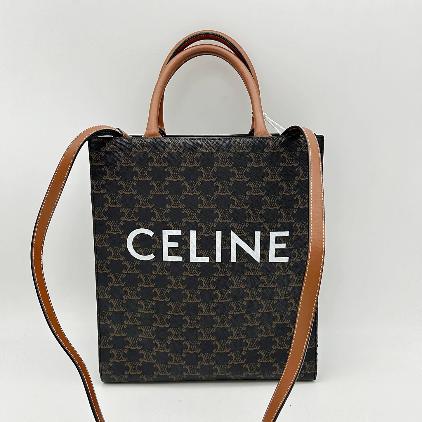 Celine 2021 Small Triomphe Vertical Cabas - Black Totes, Handbags LA36843